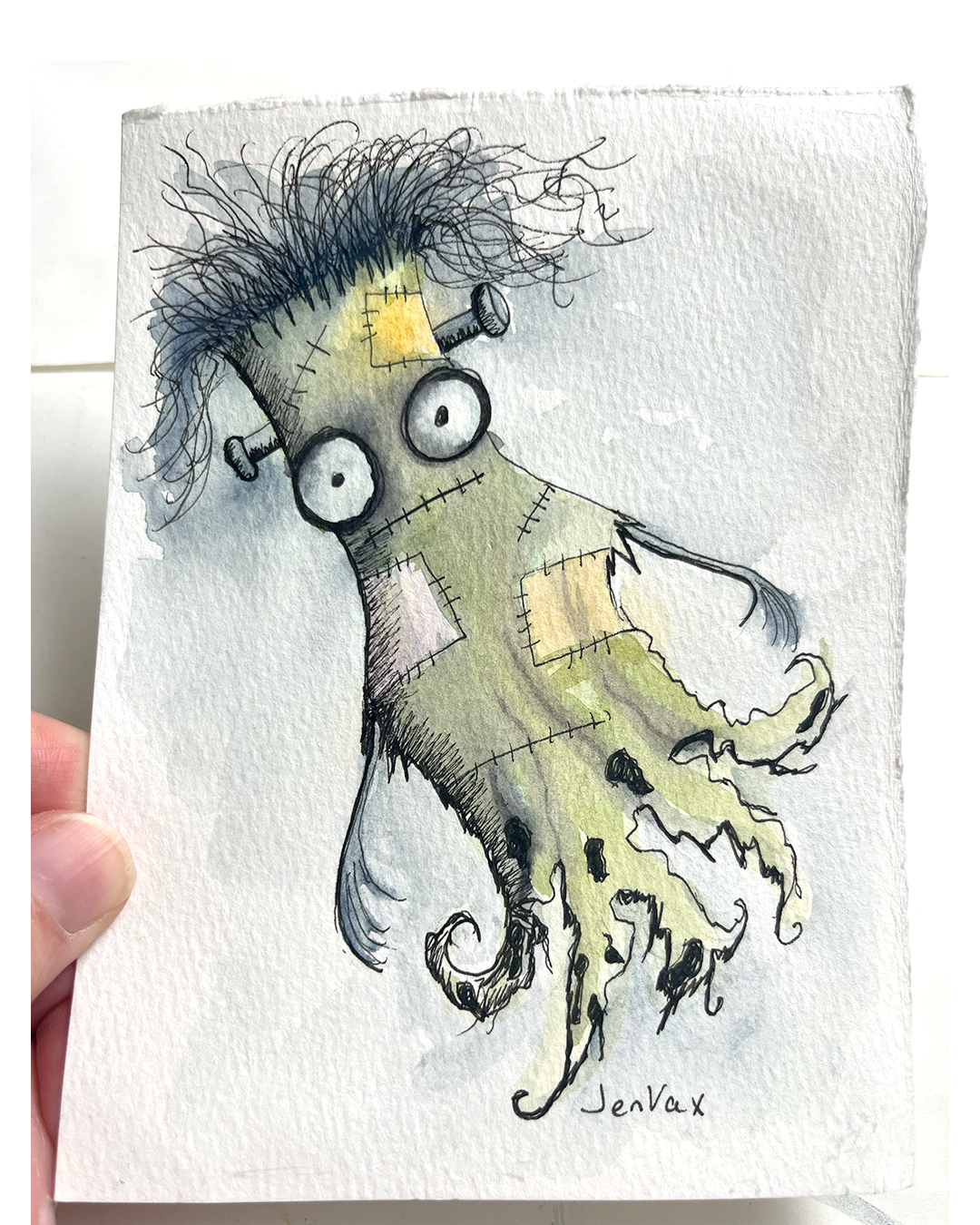 Franken-Ghost – Original Monster Drawing