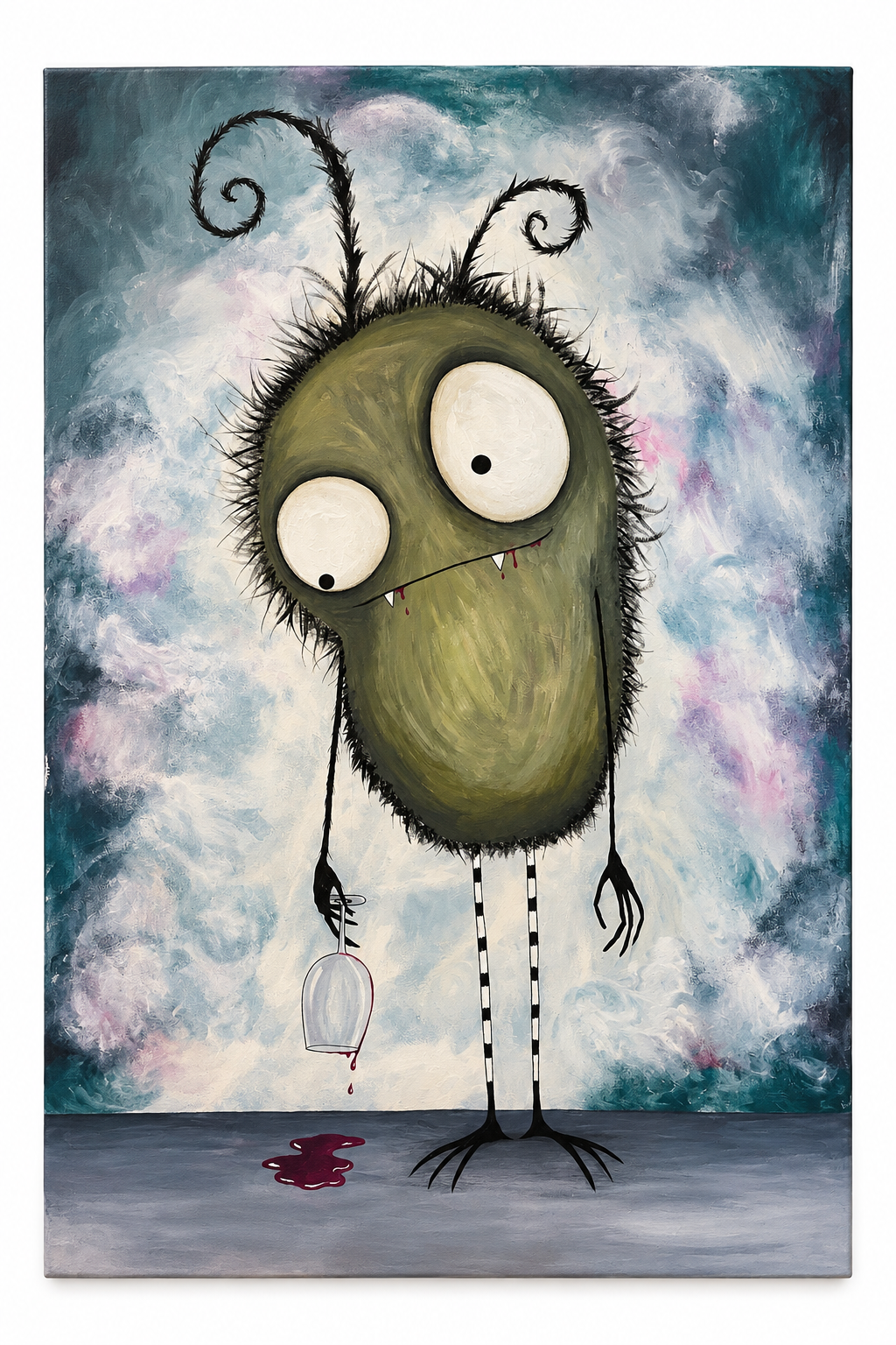 Just One Glass — Original Monster Painting