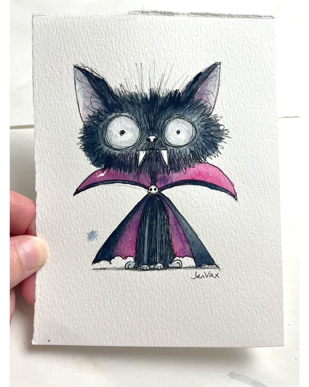 Vampire Cat – Original Monster Drawing