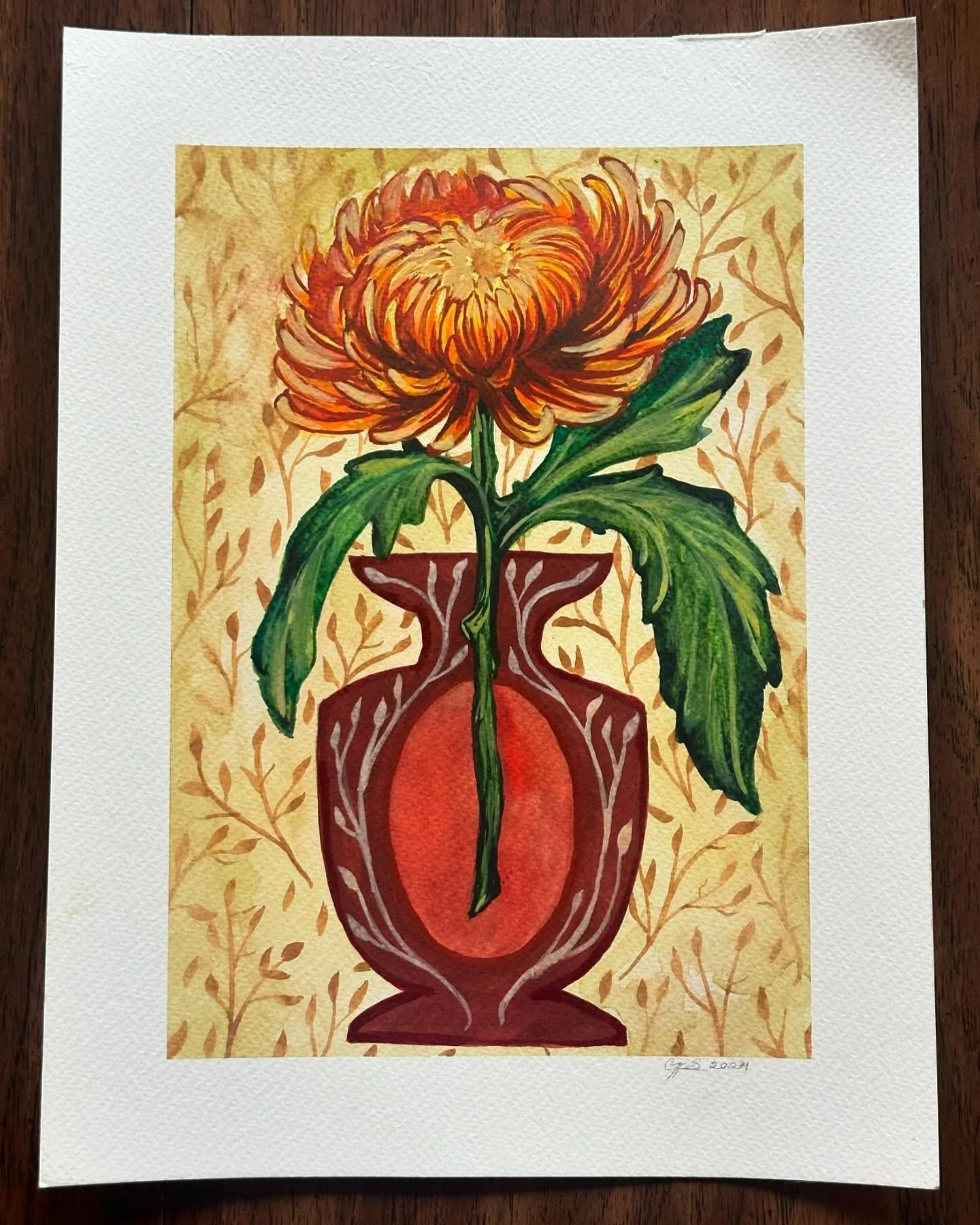 A watercolor for @bella.rosa94. I would love to get back into watercolor.