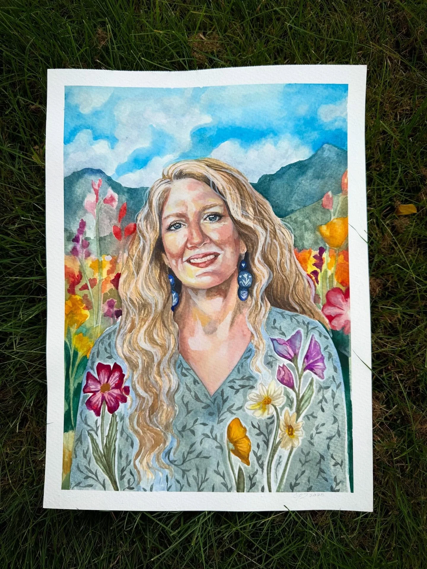 Auntie Lulu 💐 
Yesterday I was able to celebrate her life surrounded by her family and friends. She taught me so much and endlessly inspired me. I will miss her dearly. I feel honored to paint her the way I saw her. 🤍