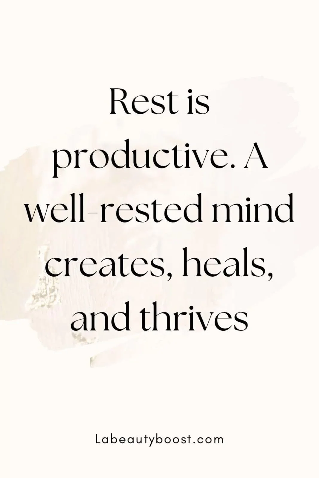 Rest Is Productive