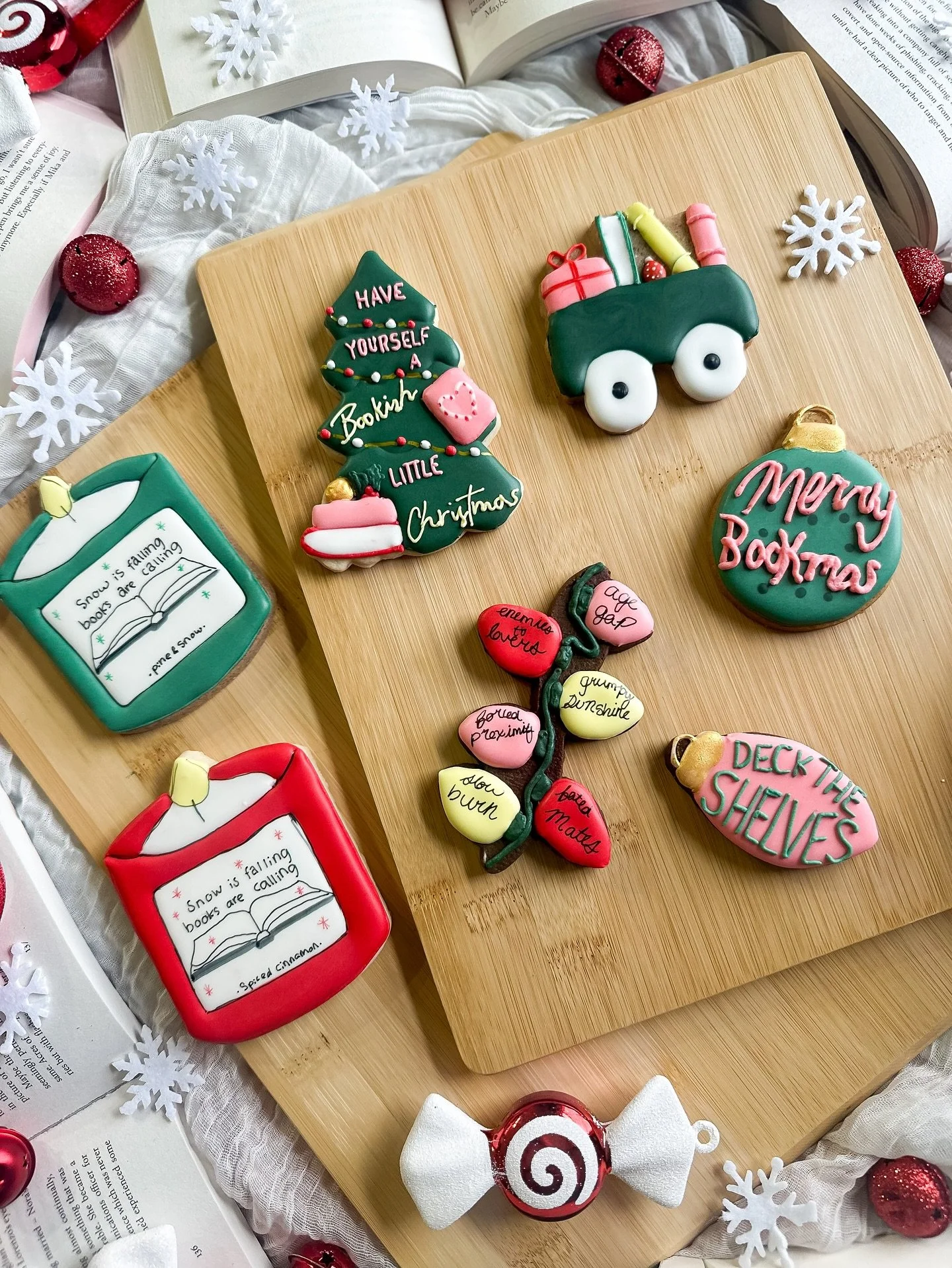 Designs you&rsquo;ll see at my booth this Sunday 12/07 for @sugarandspicebookco Holiday Book Market🎄🎁📚

📍 The Southern Grist Brewing - The Nations 
⏱️ 1:00-4:00pm 

🏷️ 
#books #bookmas #booksbooksbooks #bookish #nashville #bookevents #bookstagra