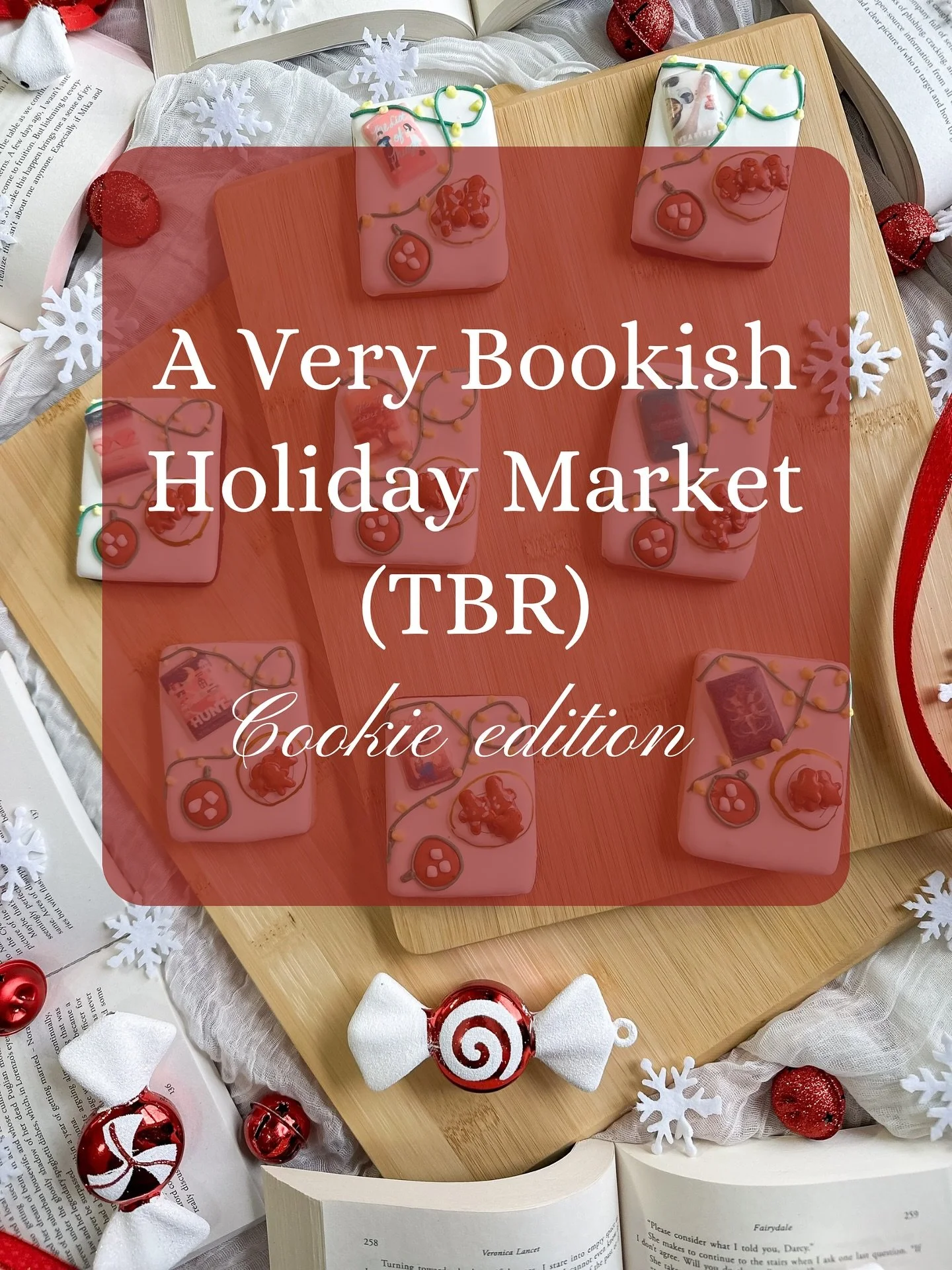 A book market TBR but make it cookies! 

@sugarandspicebookco has an awesome author lineup for the holiday book market🤌🏻🤌🏻 

I can&rsquo;t wait to buy more books to add to my never ending tbr 😆🩷

🏷️ 
#books #bookstagrammer #bookish #bookmas #b
