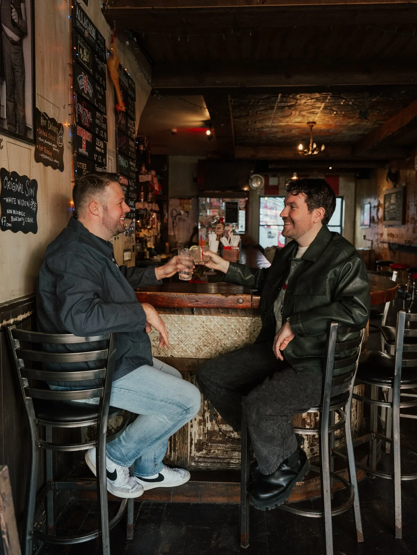 We loved the idea of doing an engagement shoot at one of your favorite places. While I was editing these I couldn&rsquo;t help but think about how lovely it will be to look back on this as a couple and talk about their favorite nights spent here. ☺️✨