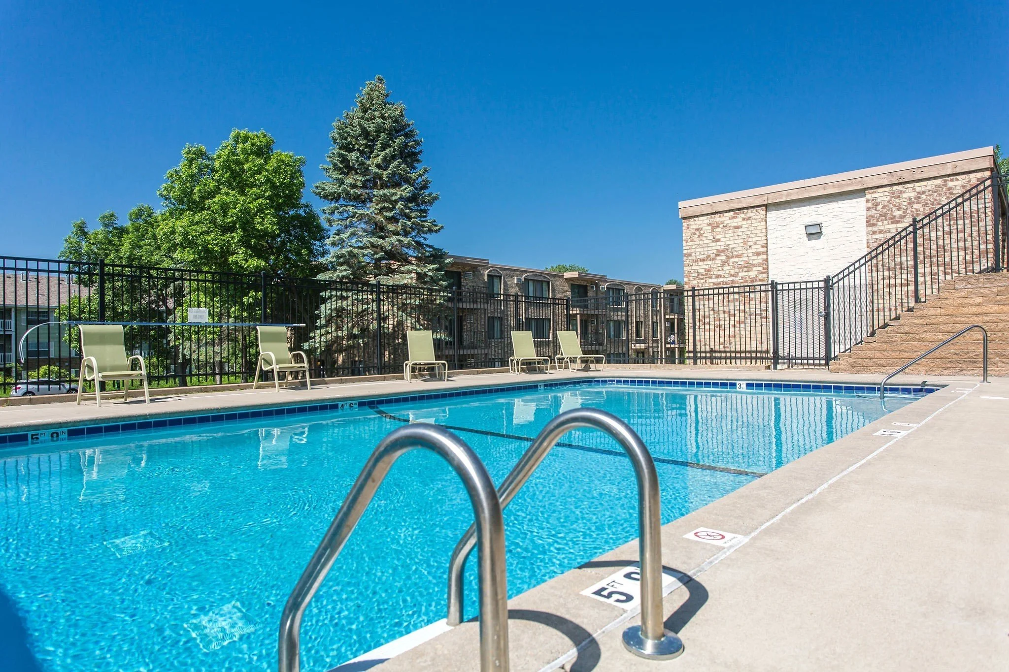 Outdoor pool at Cedar Valley Apartments