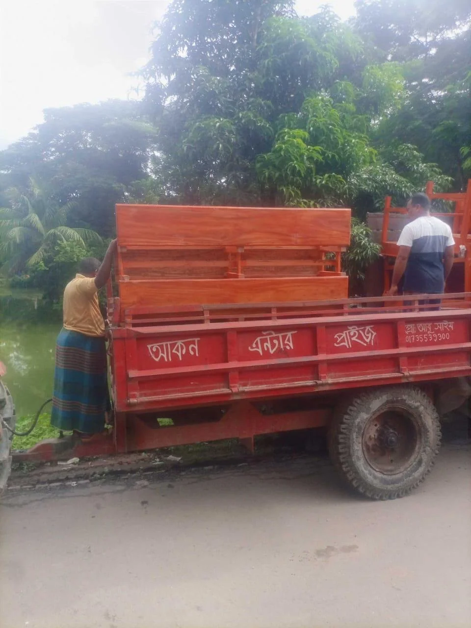 New school furniture donated by co-founders Dil Afroze Quader and Sadia Chowdhury.
