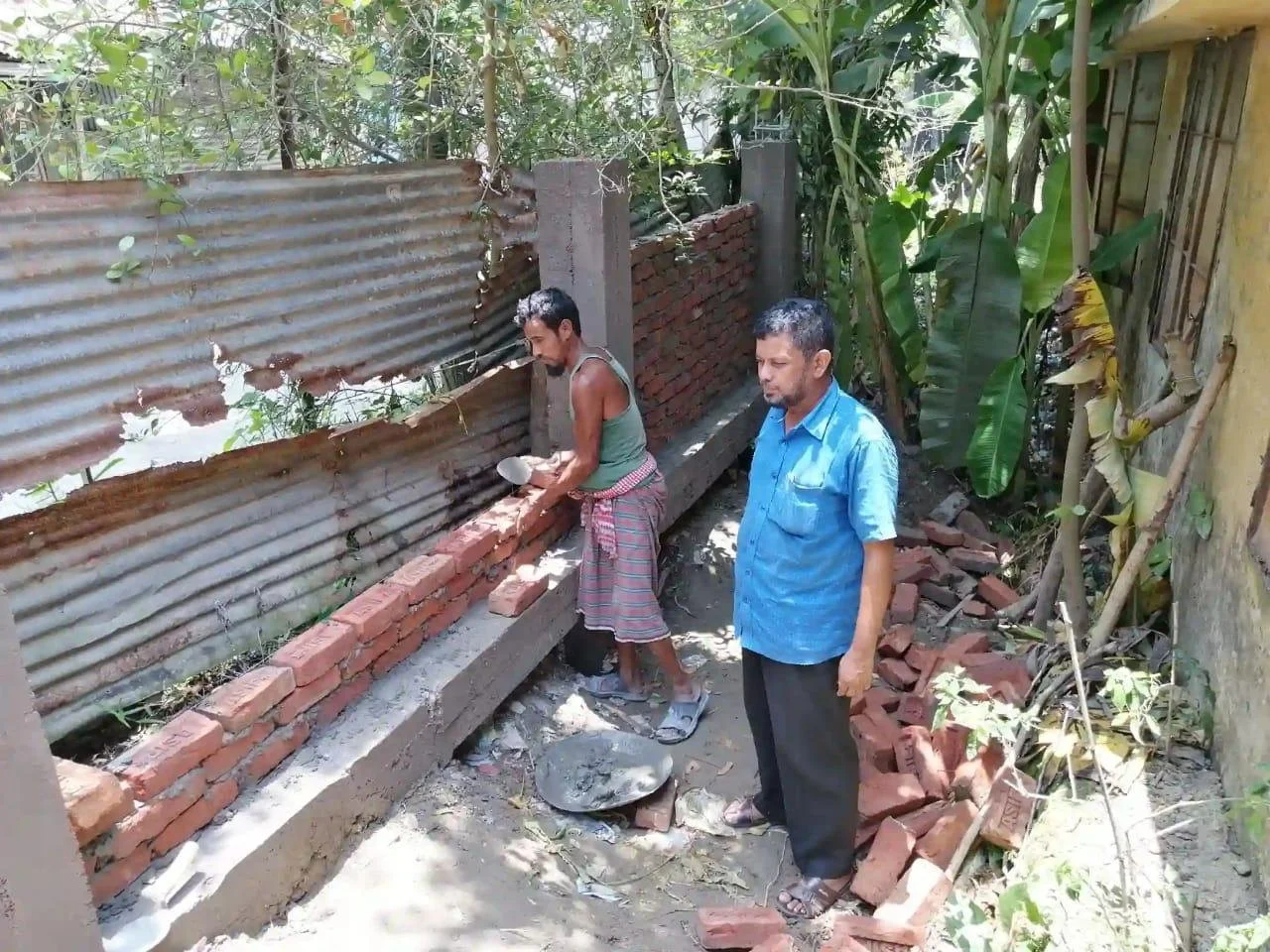 Building Boundary Wall, funded by Bangladesh government.