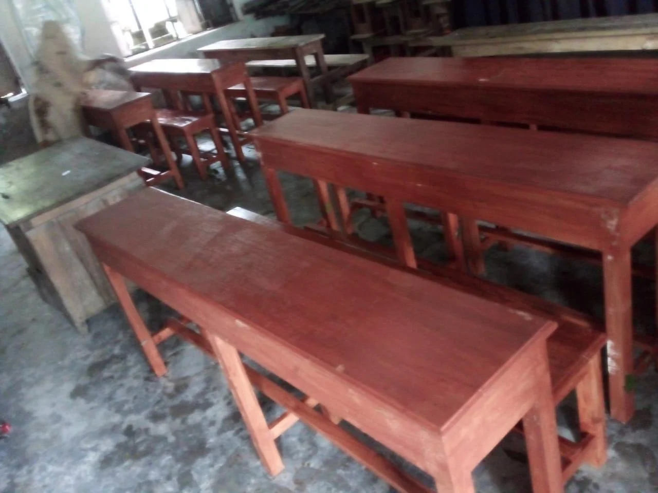New school furniture donated by co-founders Dil Afroze Quader and Sadia Chowdhury.