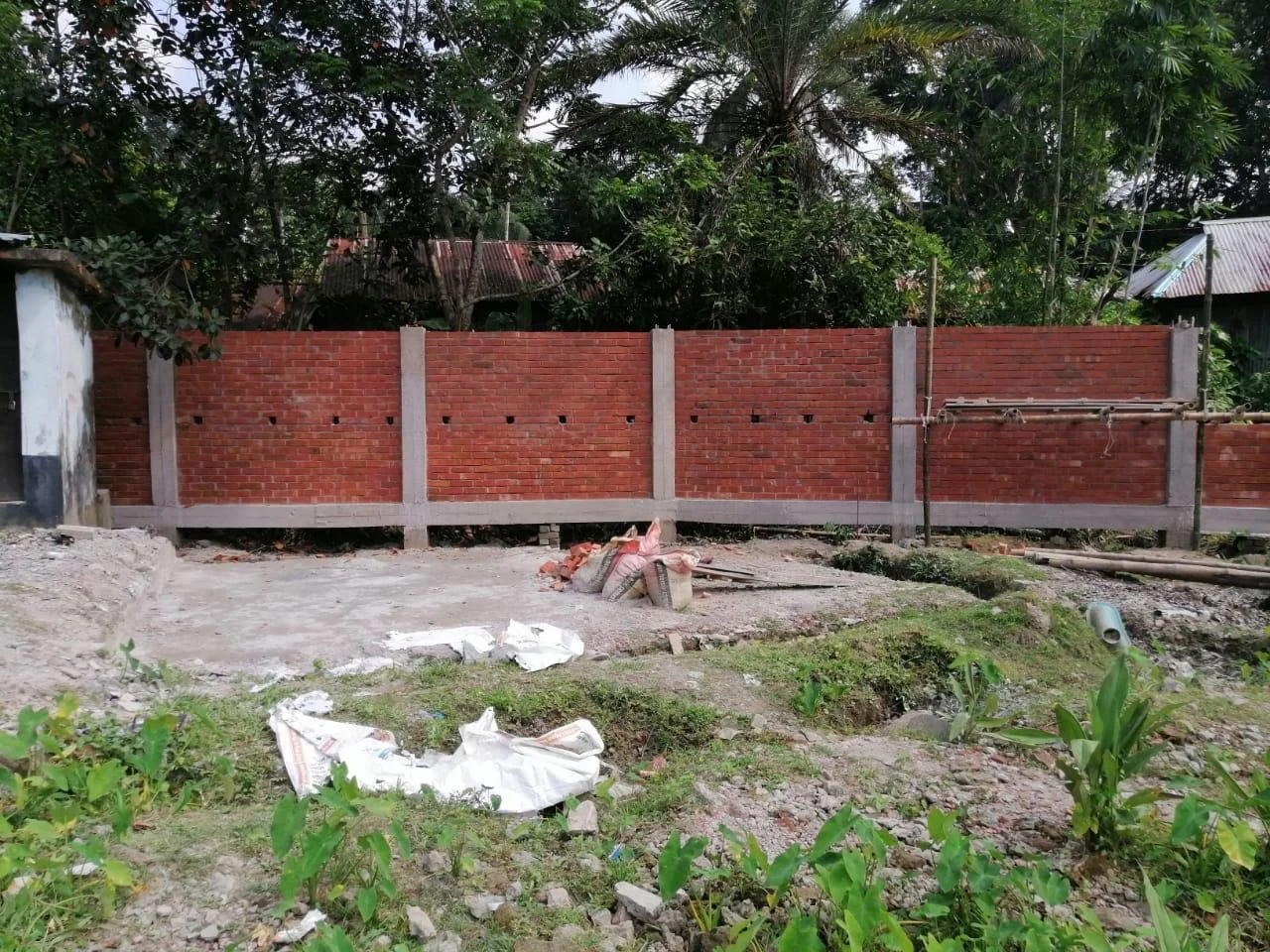 Boundary Wall, funded by Bangladesh government.