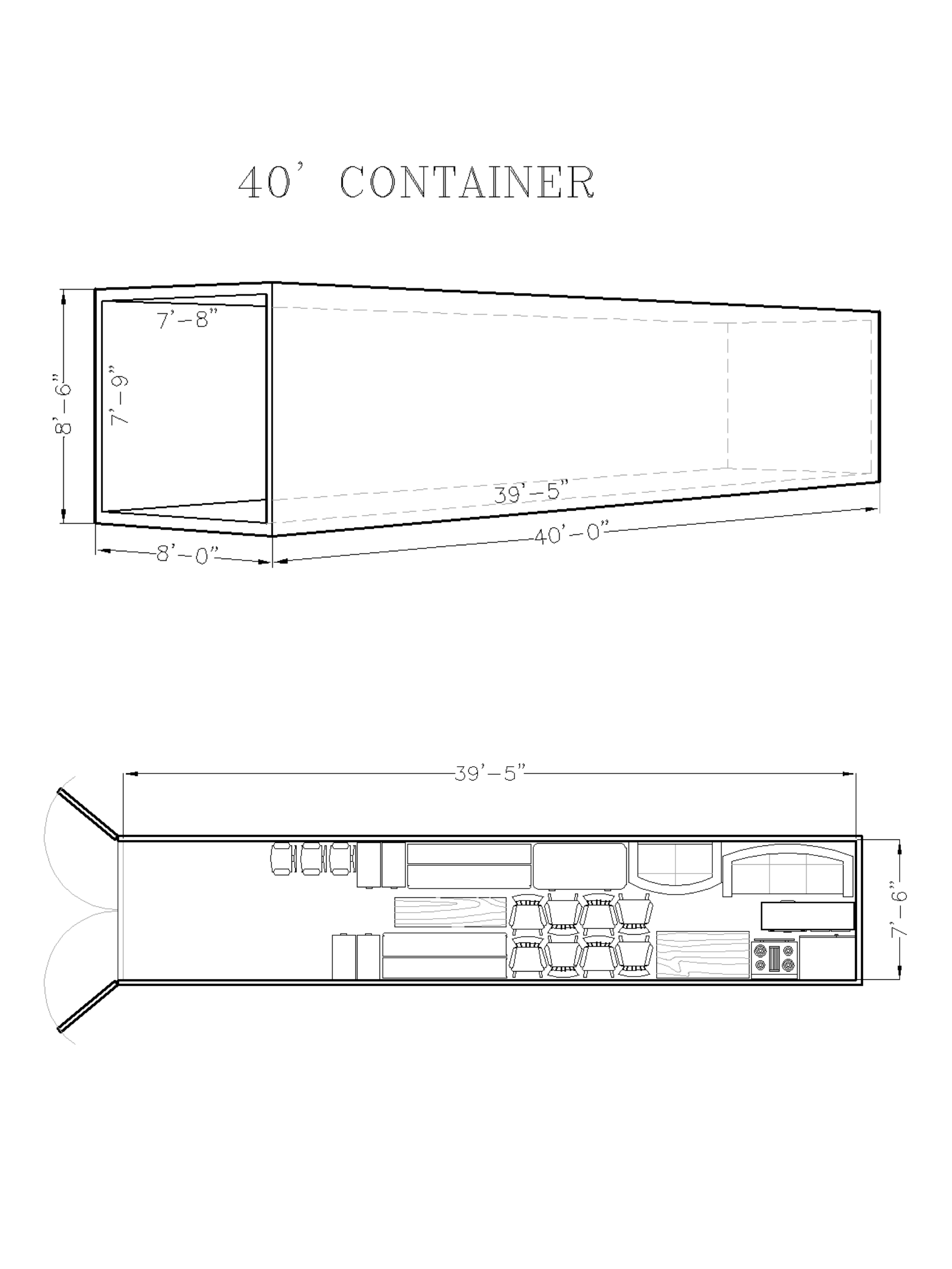 Large Storage Unit (8 × 40 ft)