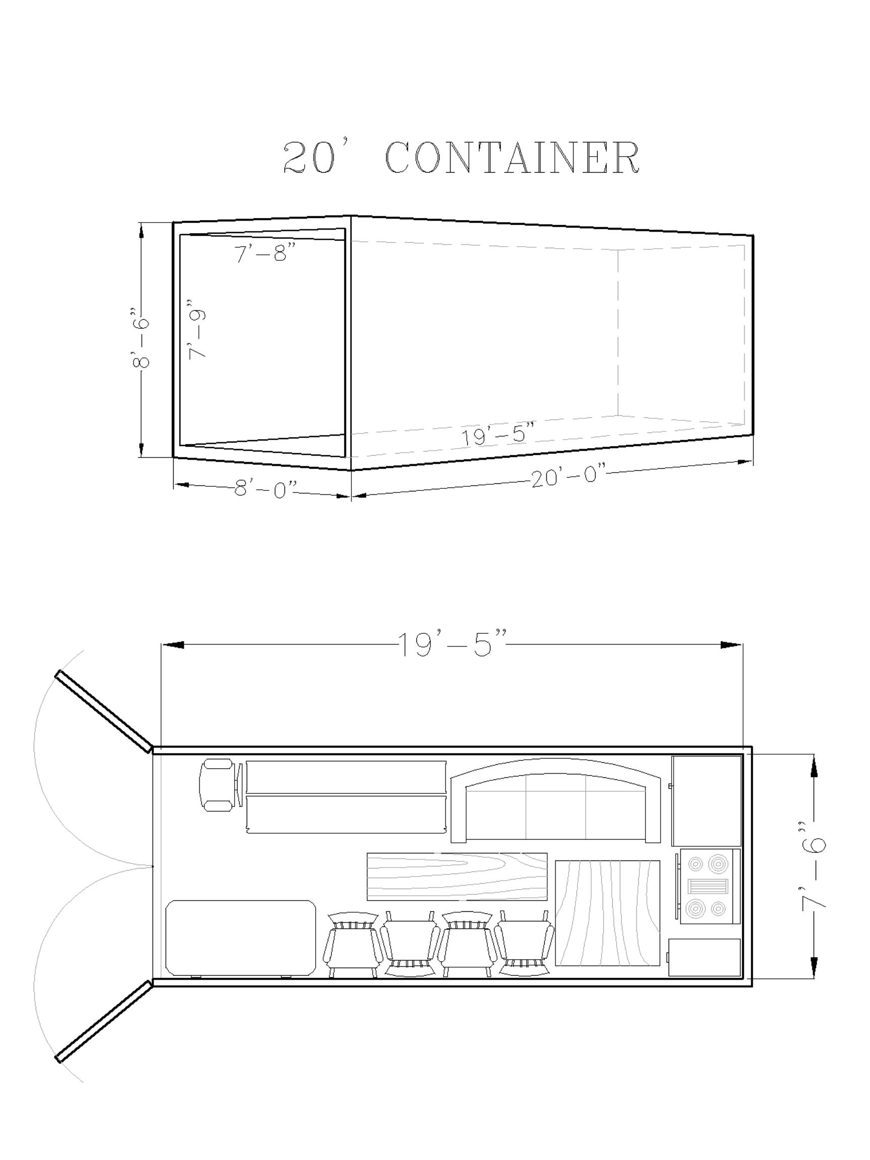 Standard Storage Unit (8 x 20 ft)