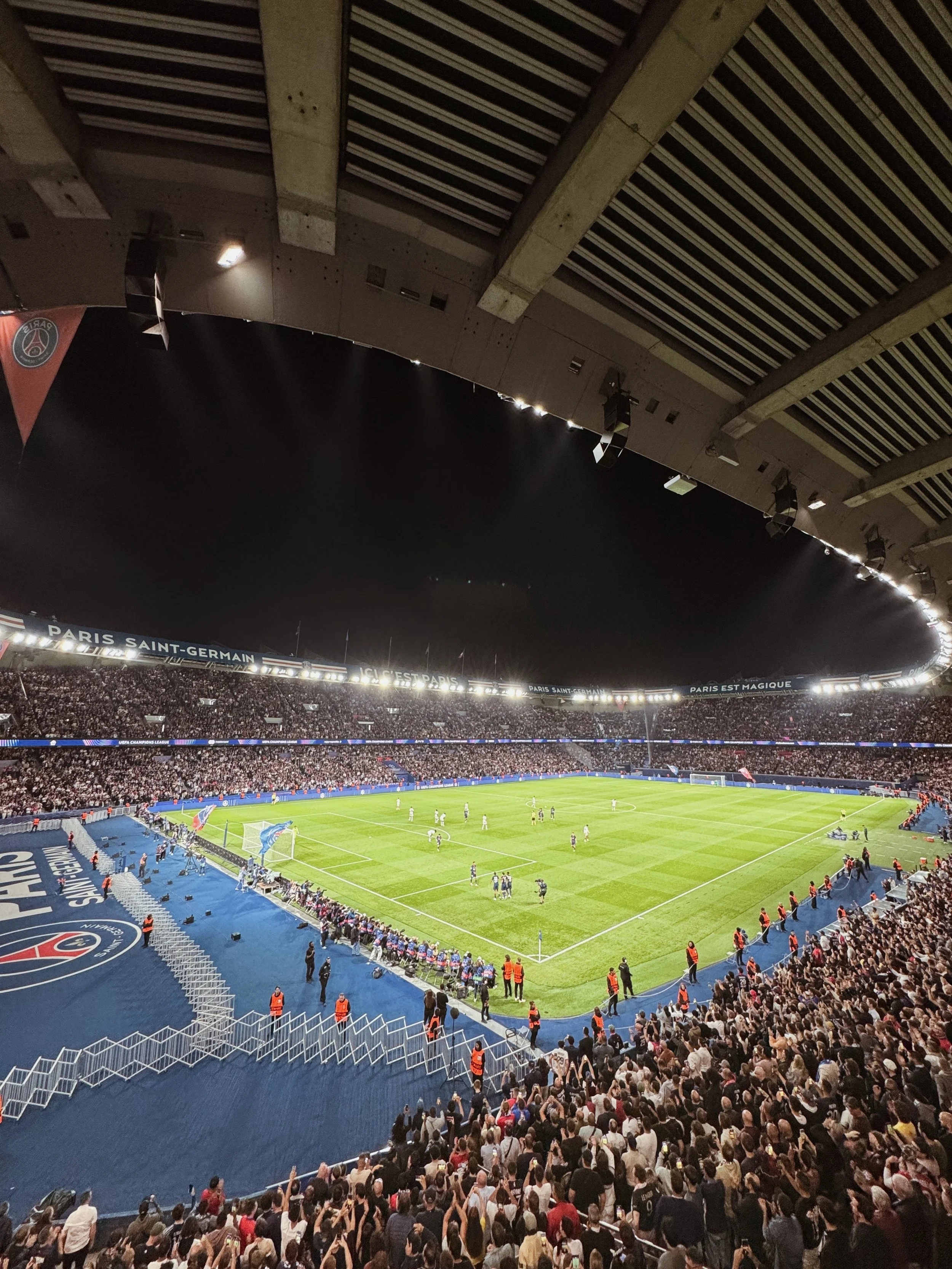Champions League Paris Saint-Germain football match at the Parc des Princes in Paris