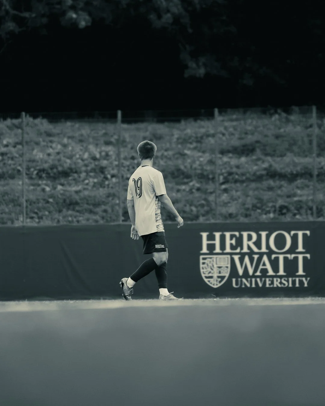 Libero Pathways athlete Aidan Doyle playing football for Heriot-Watt University