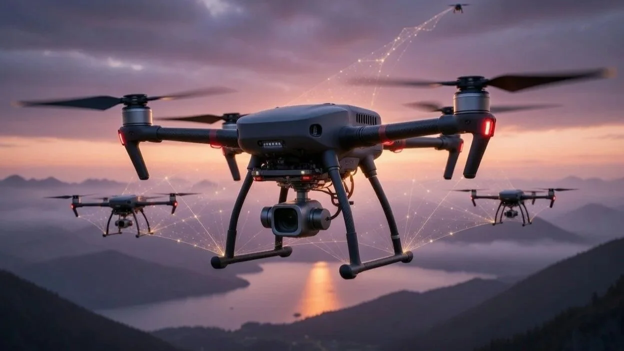 Remote orchestrated drone swarm