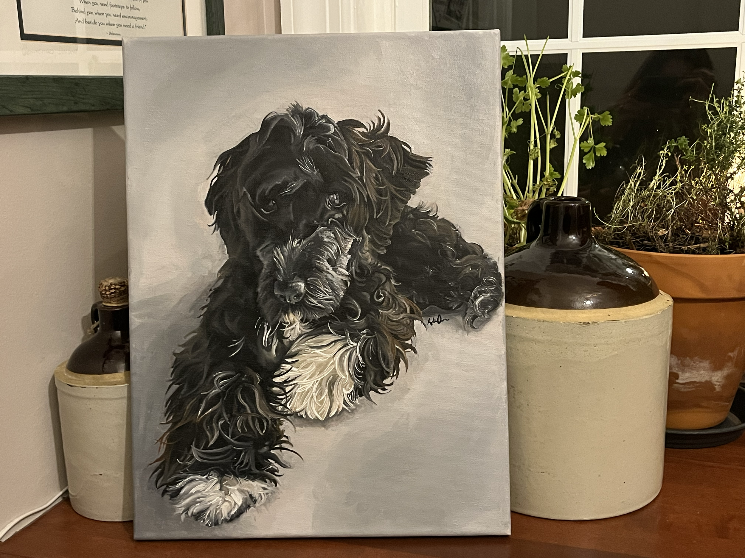 Oil on canvas 12" x 16": Pet Portrait (2022)