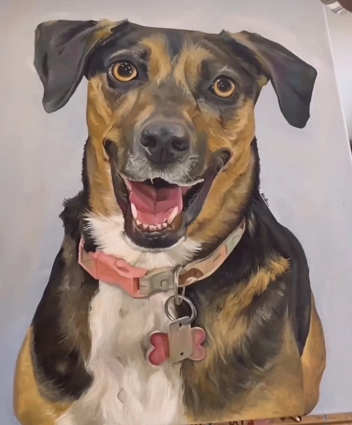 Commissioned - Oil on canvas 16" x 20": Pet Portrait (2023)