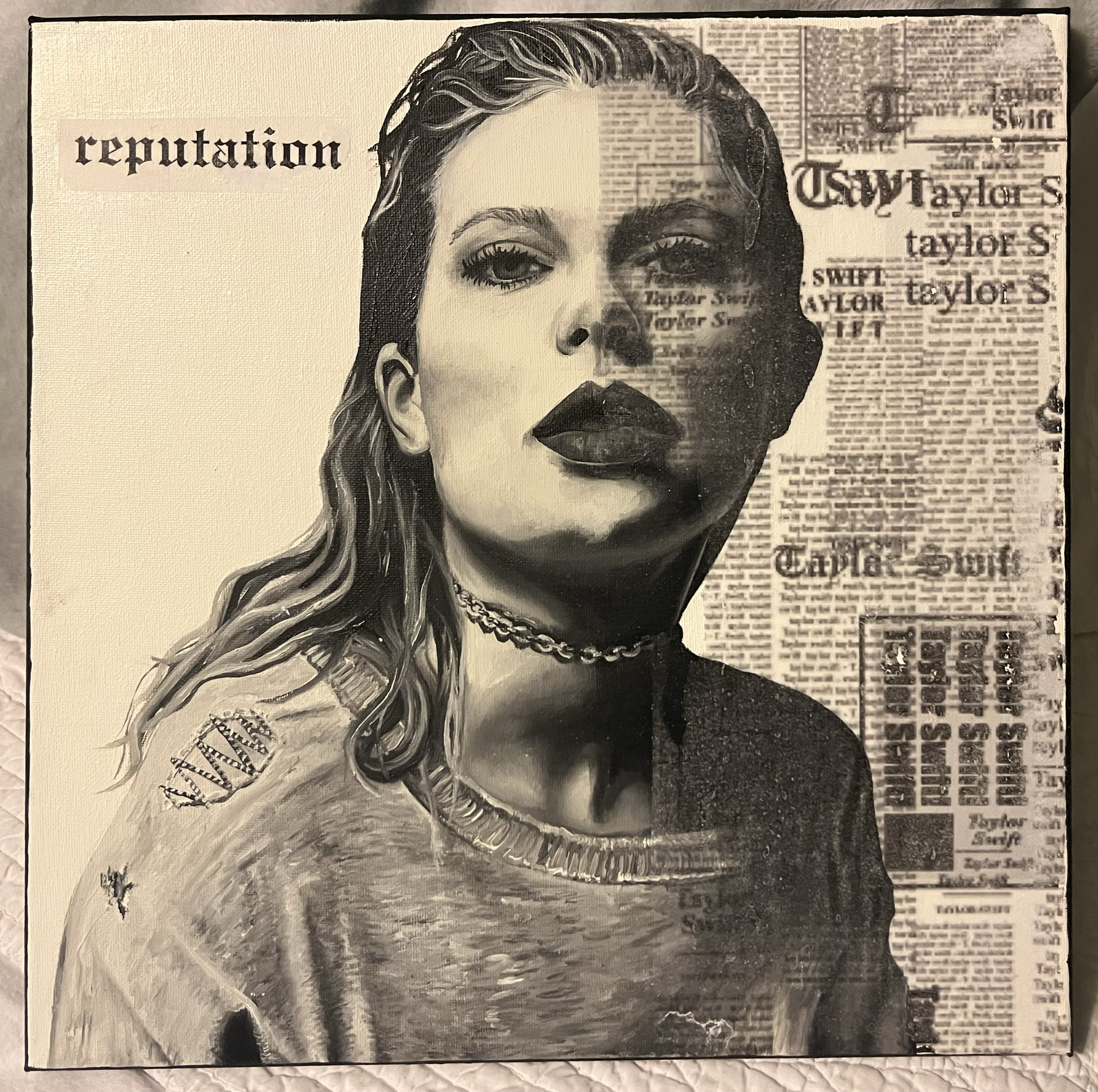 Commissioned - Oil on canvas 14" x 14": Album Cover (2023)
