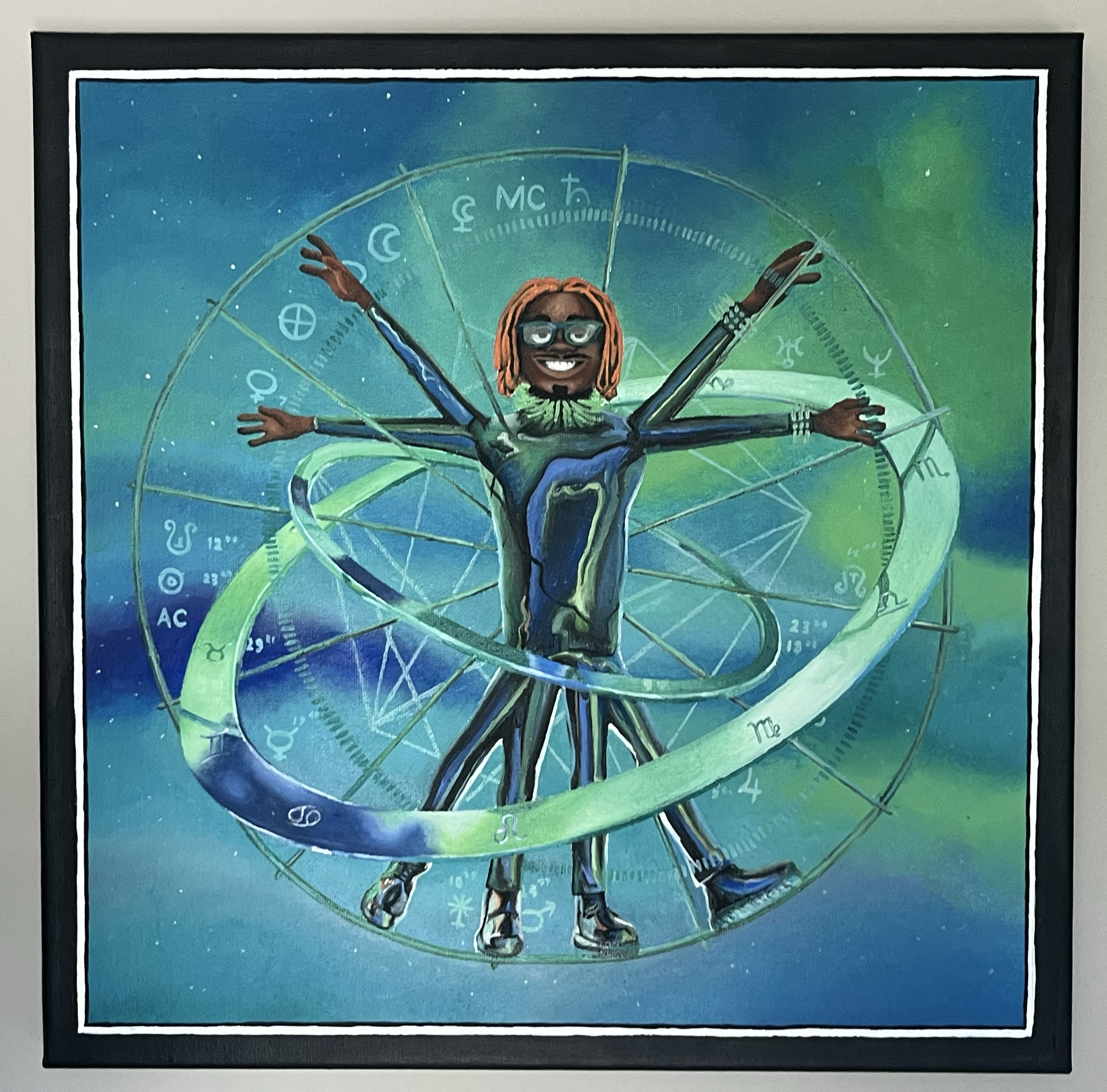 WUNNA - Oil on canvas 14" x 14": Album Cover (2025)