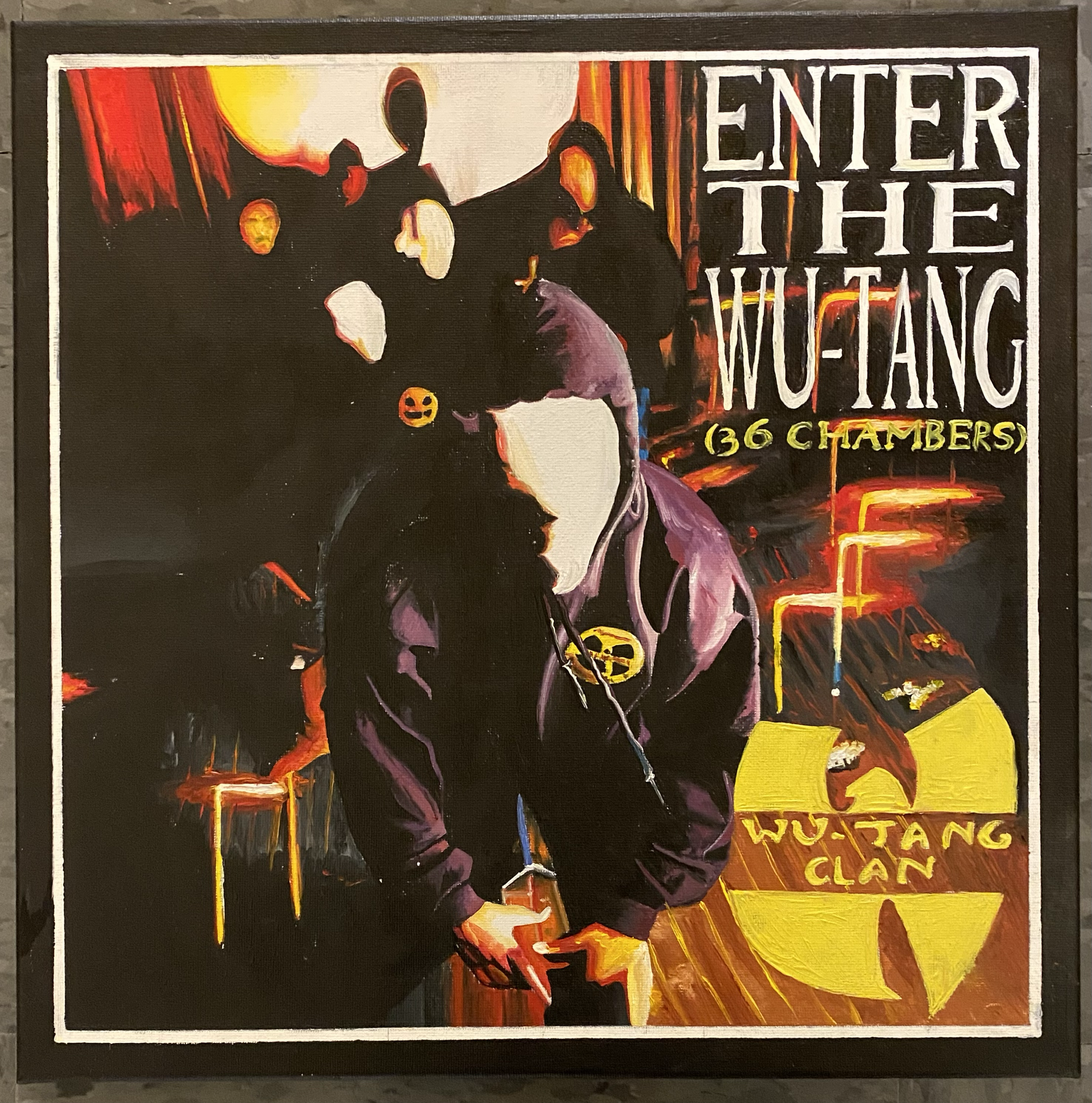 Enter the Wu-Tang - Oil on canvas 14" x 14": Album Cover (2021)
