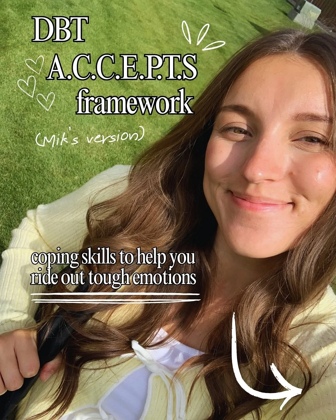 Introducing a new skill 🧠🫶🏼

The DBT ACCEPTS framework (Dialectical Behavior Therapy) is intended to help you manage emotions and stay grounded. You don&rsquo;t need to do all of the skills - just pick and choose what feels right for you.

These s
