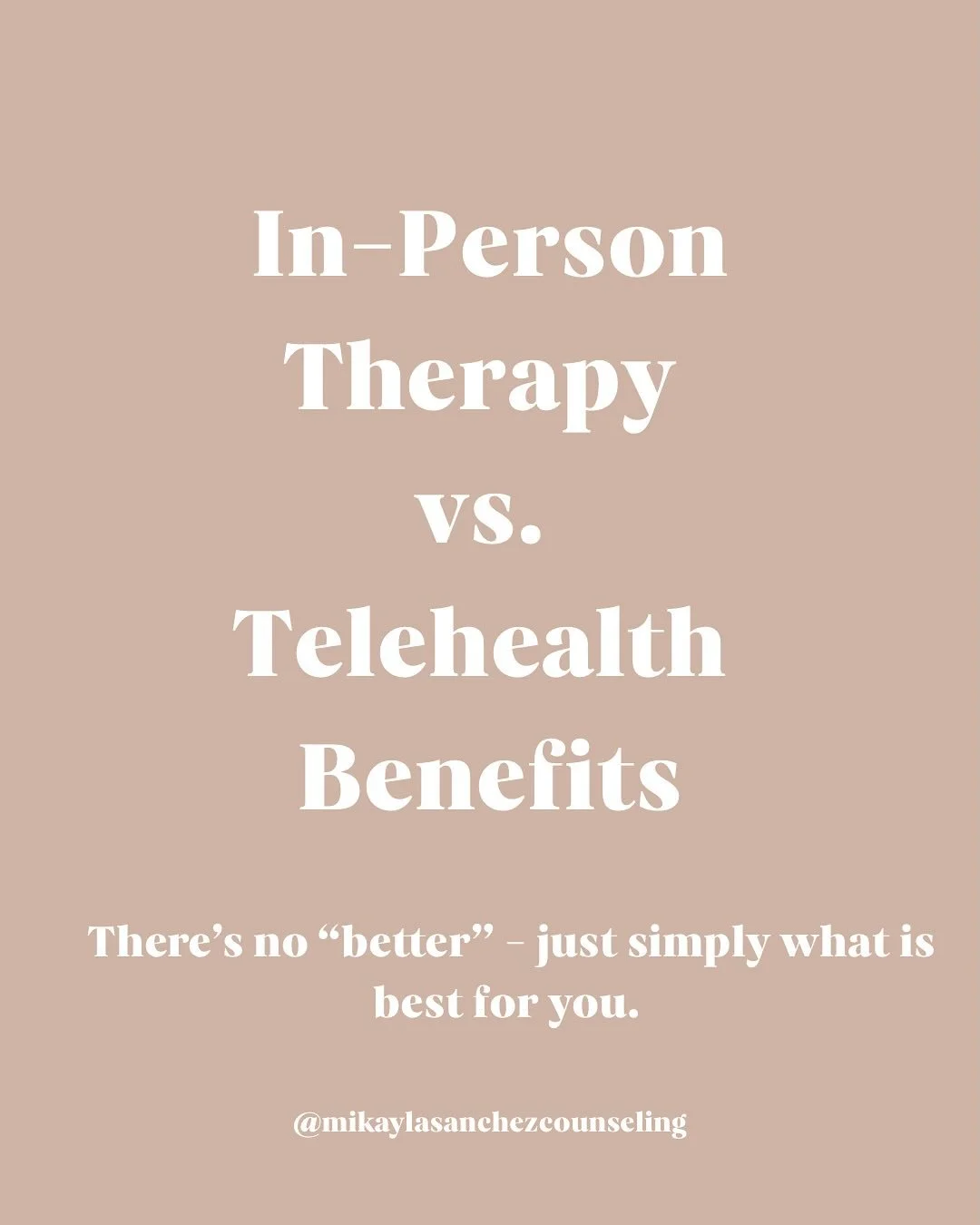 There&rsquo;s no &ldquo;right&rdquo; way to do therapy - only what works best for you.🫶🏼 

Some people thrive in a dedicated therapy space, finding connection and support in being physically present. Others find it easier to open up from the comfor