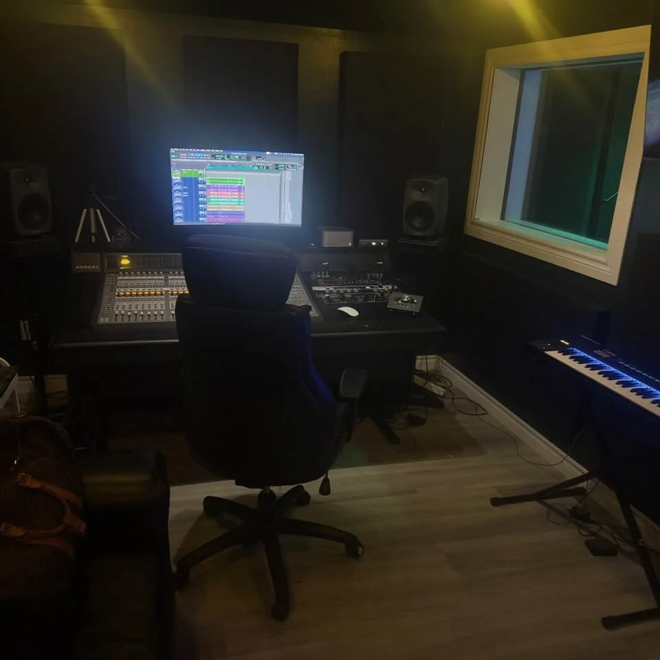 Professional control room at the Etobicoke recording studio