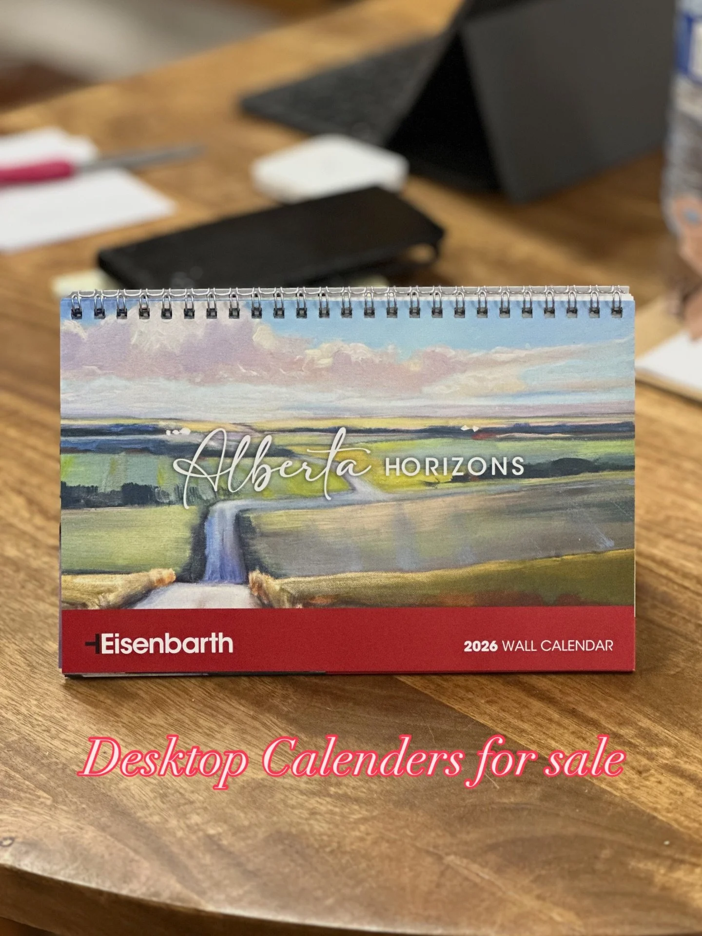 Art on your desk, all year long. ✨
My 2026 Prairie Art Desktop Calendar brings mini Alberta horizons to your workspace &ndash; fields, roads, and big skies in rich, layered colour.
Perfect for:
* Home offices and studio desks
* Teacher, coworker, and