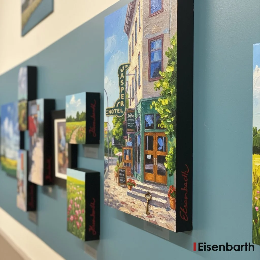 Unlocking Neighbourhood stories, one brushstroke at a time.

Have you ever noticed the hidden key in my paintings? Each piece in the Neighborhoods Series holds a secret, waiting to be discovered.

Step inside the studio and see which memory speaks to