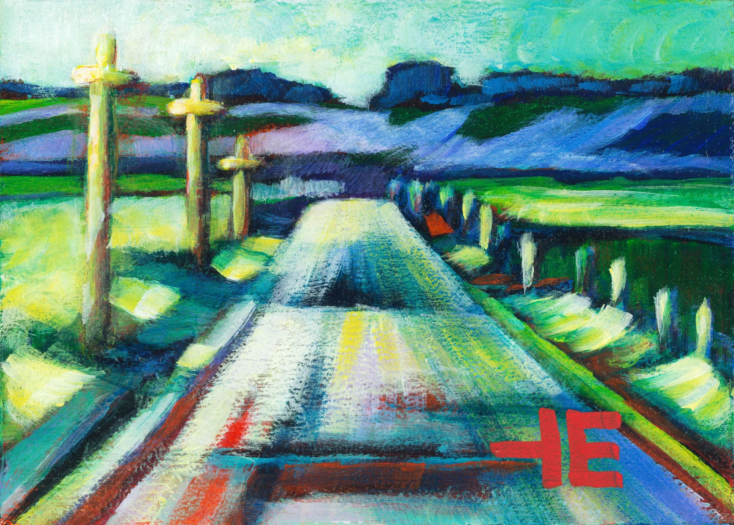 A Typical Prairie Road-5x7_artist Theresa Eisenbarath.jpeg