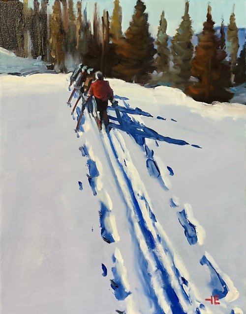 On the Trail Behind You – 14x11” Original Oil Painting by artist Theresa Eisenbarth