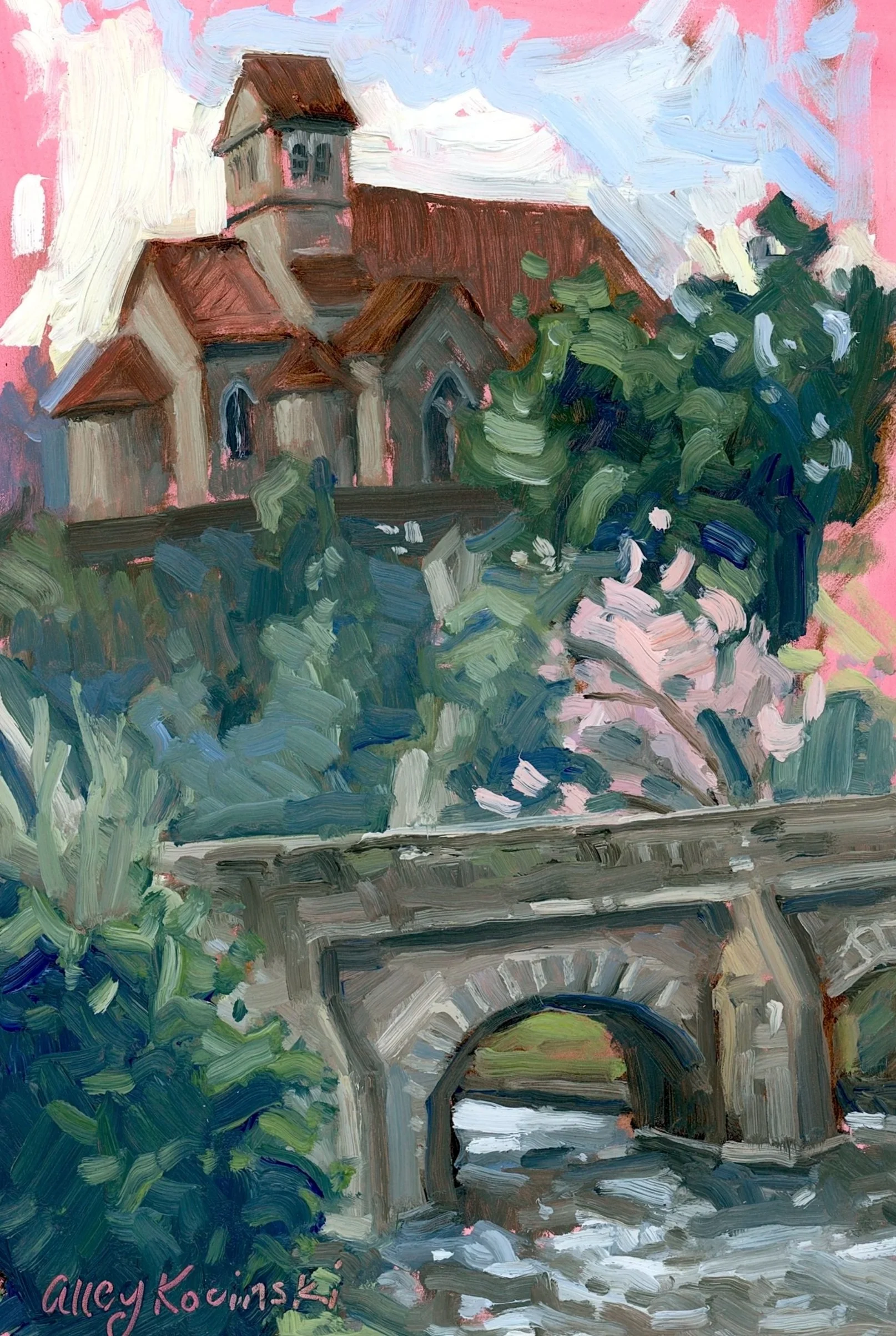 Saint-Céneri-le-Gérei Plein Air, Oil, Private Collection