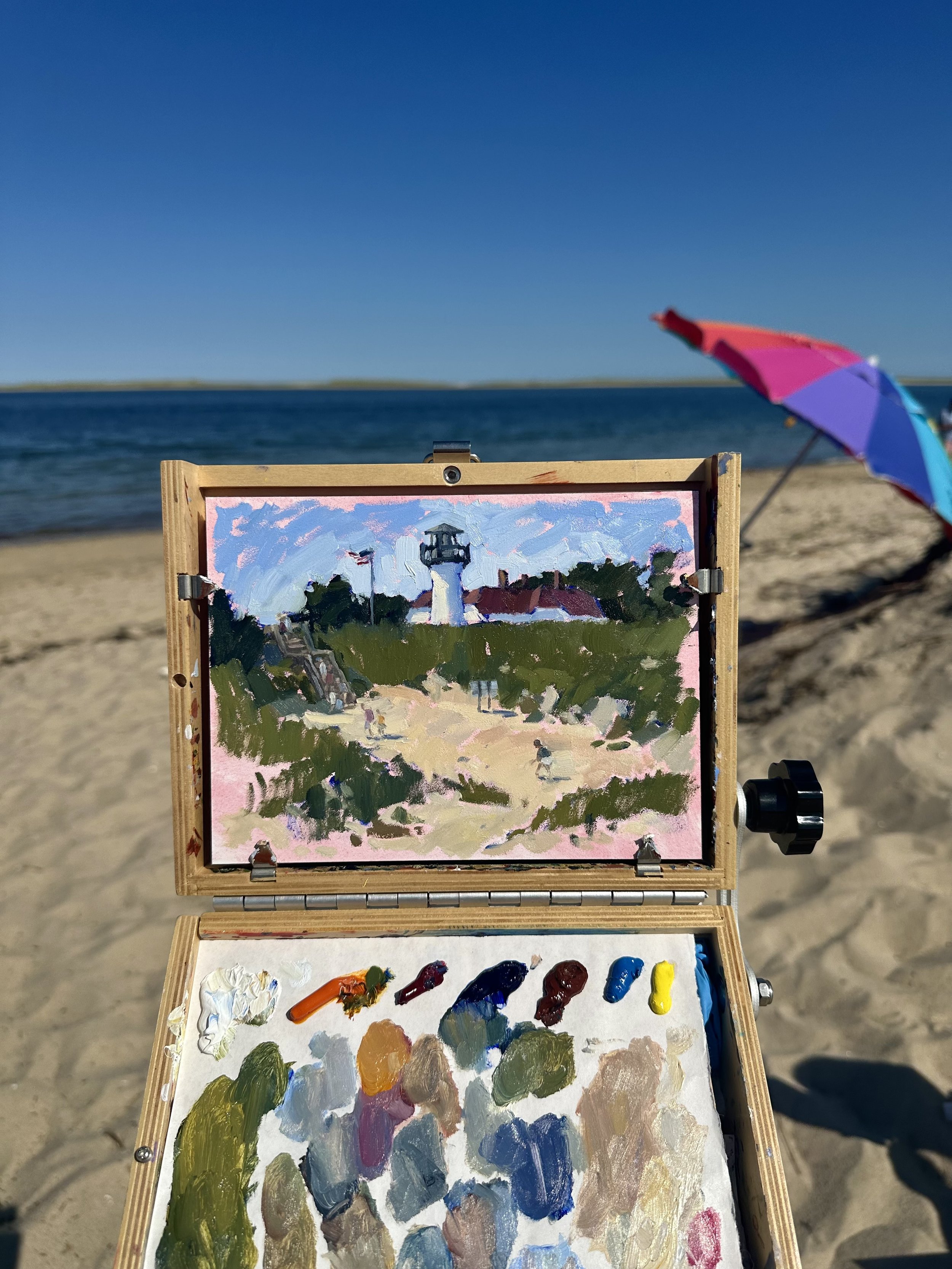 Lighthouse Beach Plein Air - 6x8