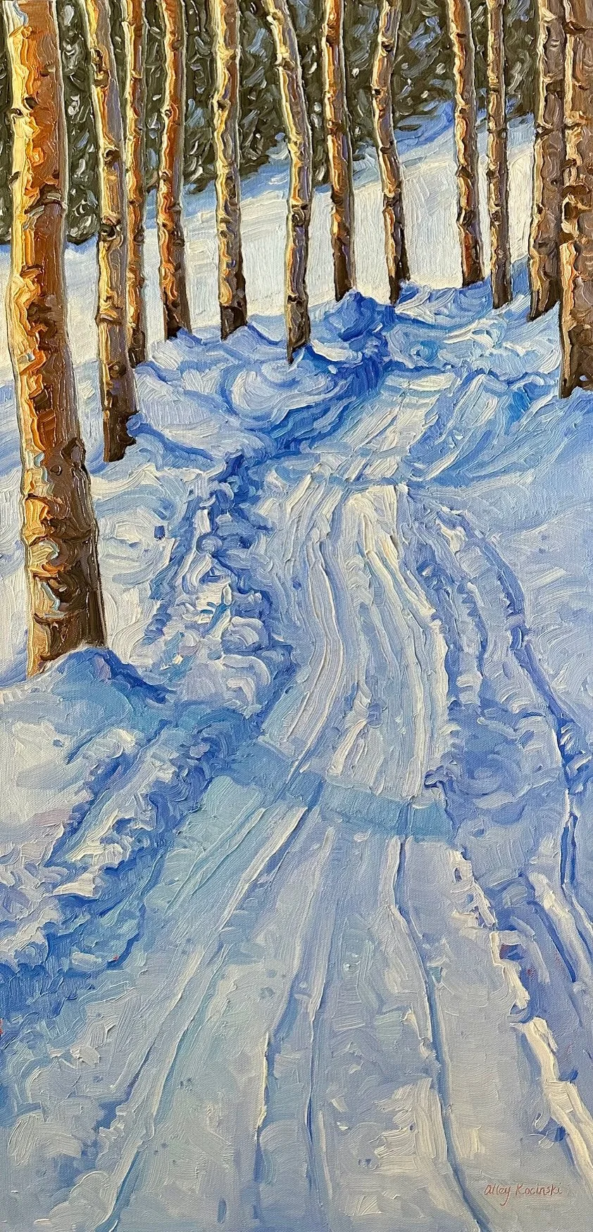 "Our Own Way" 18x36 oil, available