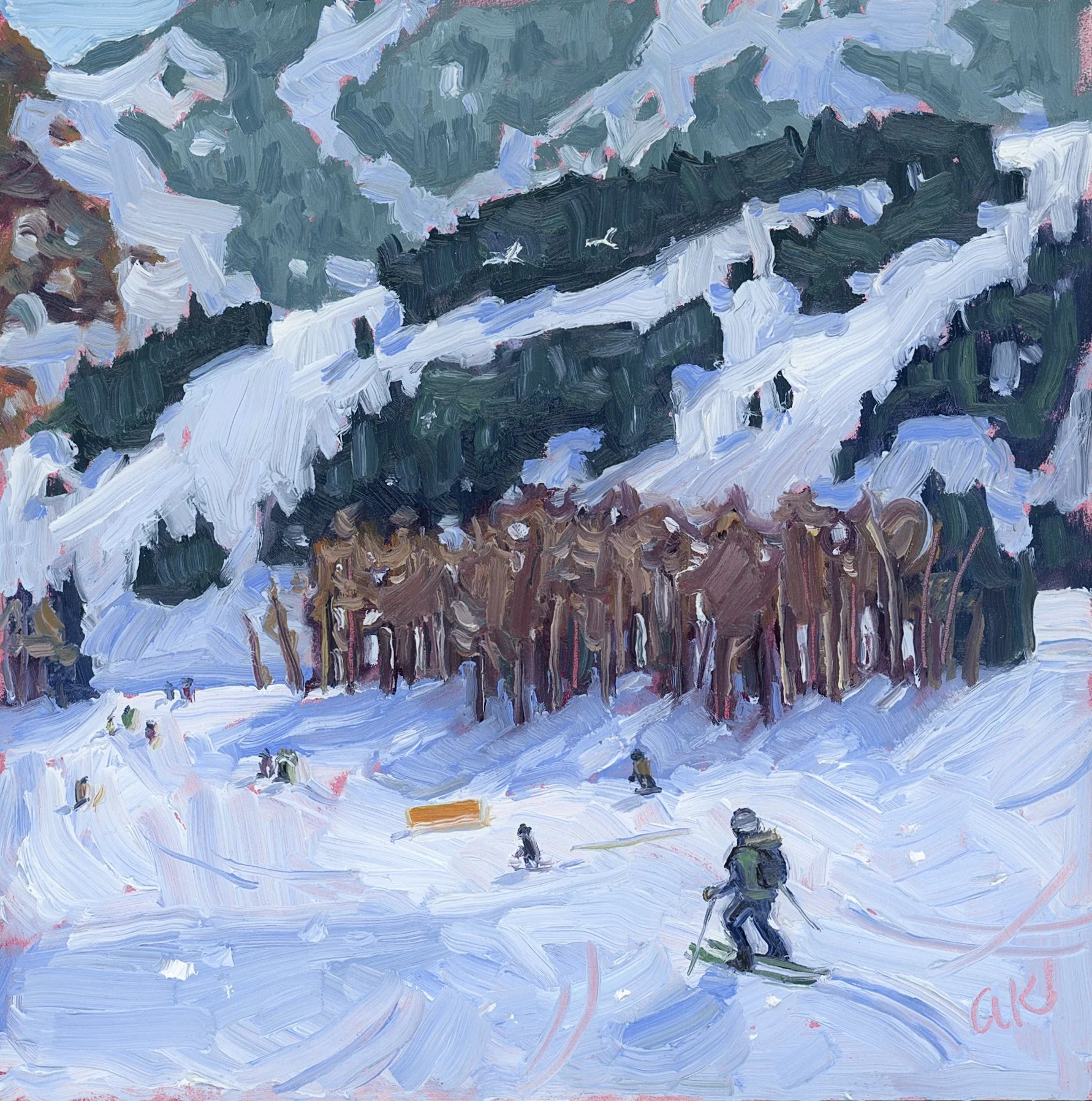 "Happy Place" 6x6 oil, available