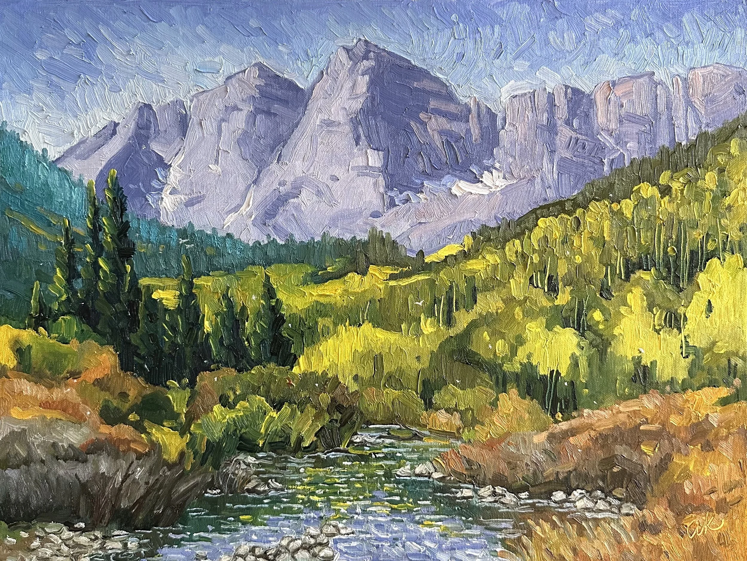 "Maroon Bells" 12x16 oil, available