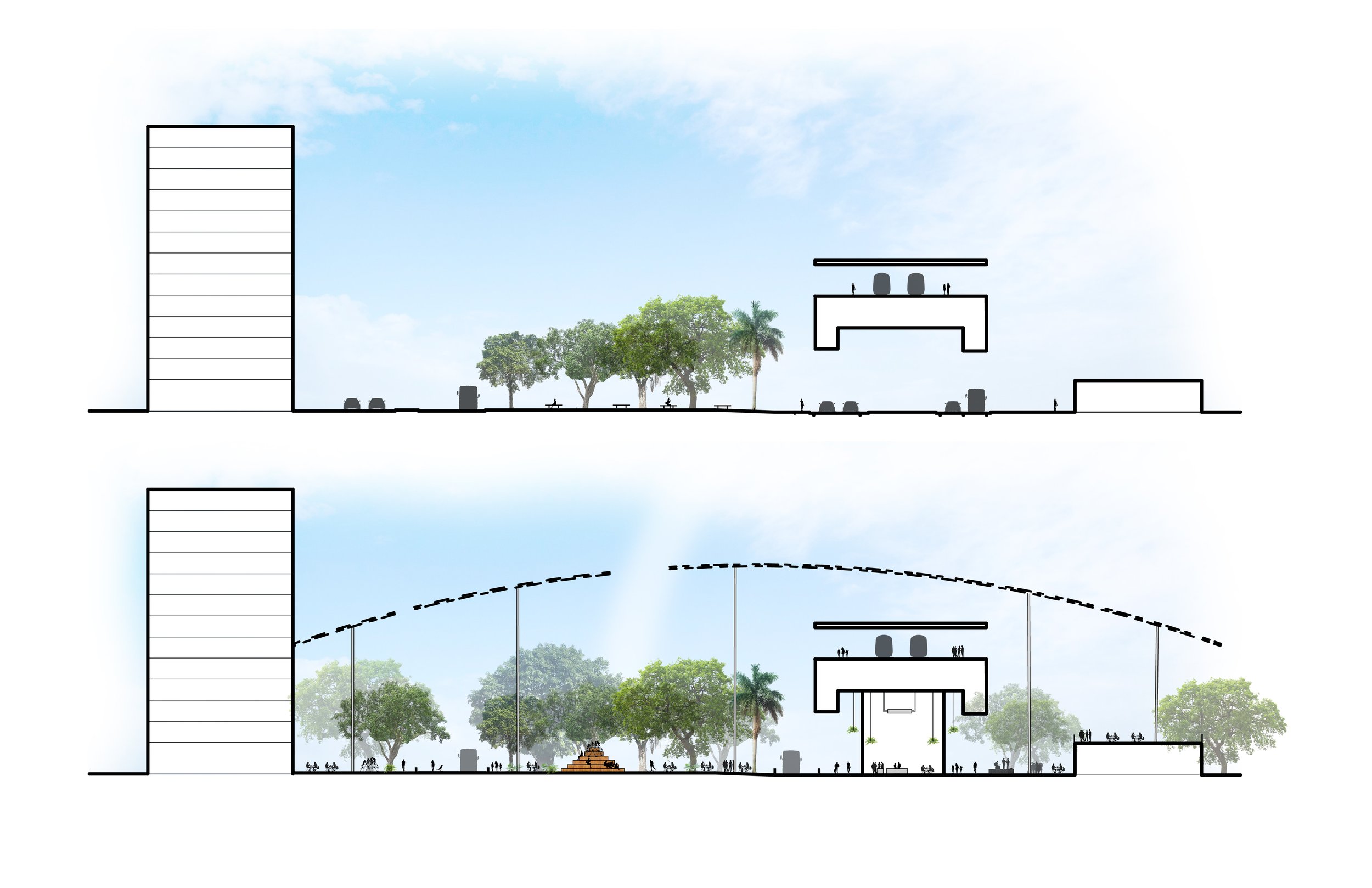 Brownsville Metrorail Station before and after