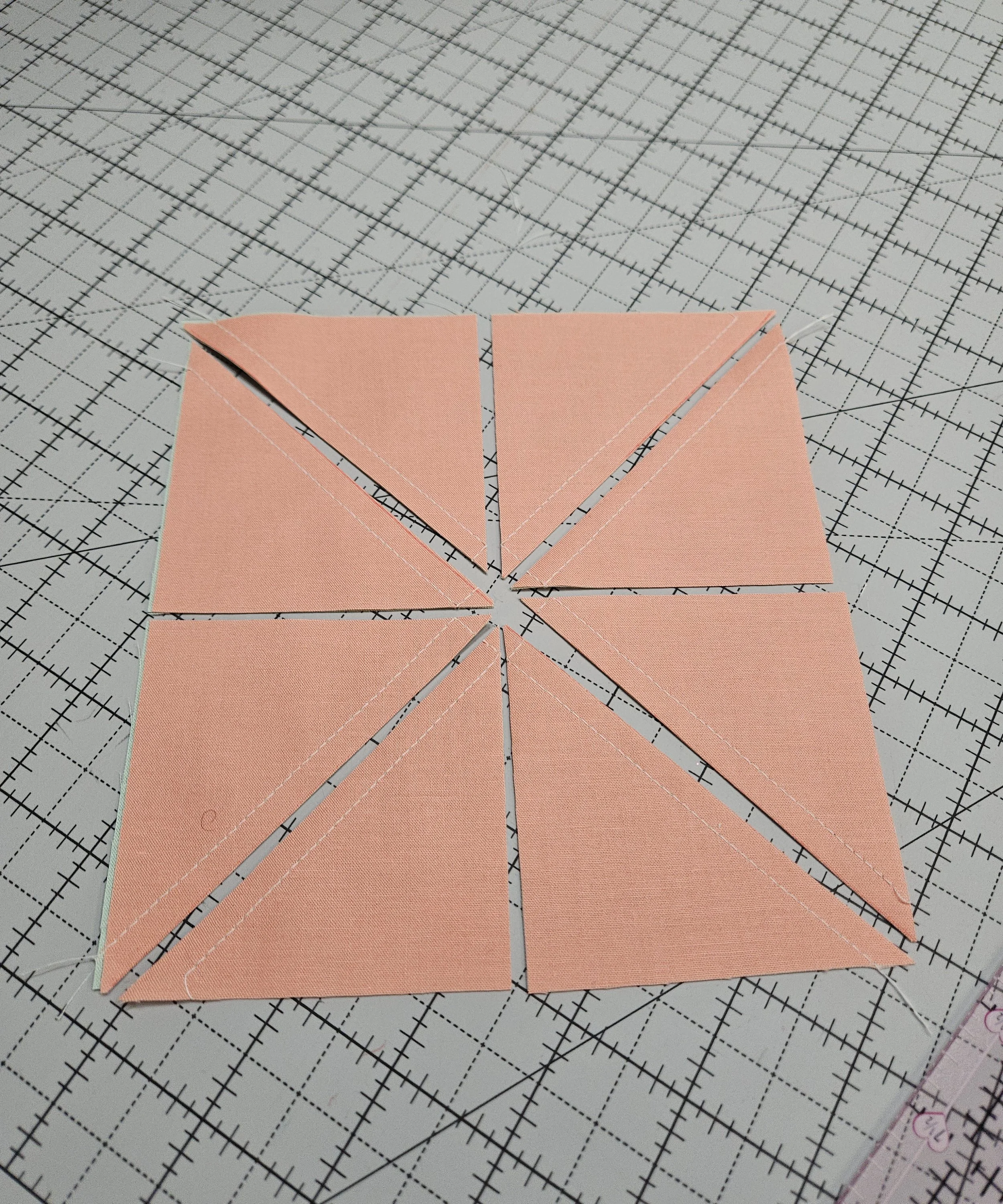 Eight-at-a-Time Half-Square Triangles
