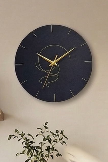 Embroidery Hoop Wall Clock Modern Textile Clock Handmade Fabric Clock Sewing Room Decor Quilted Studio Wall Clock