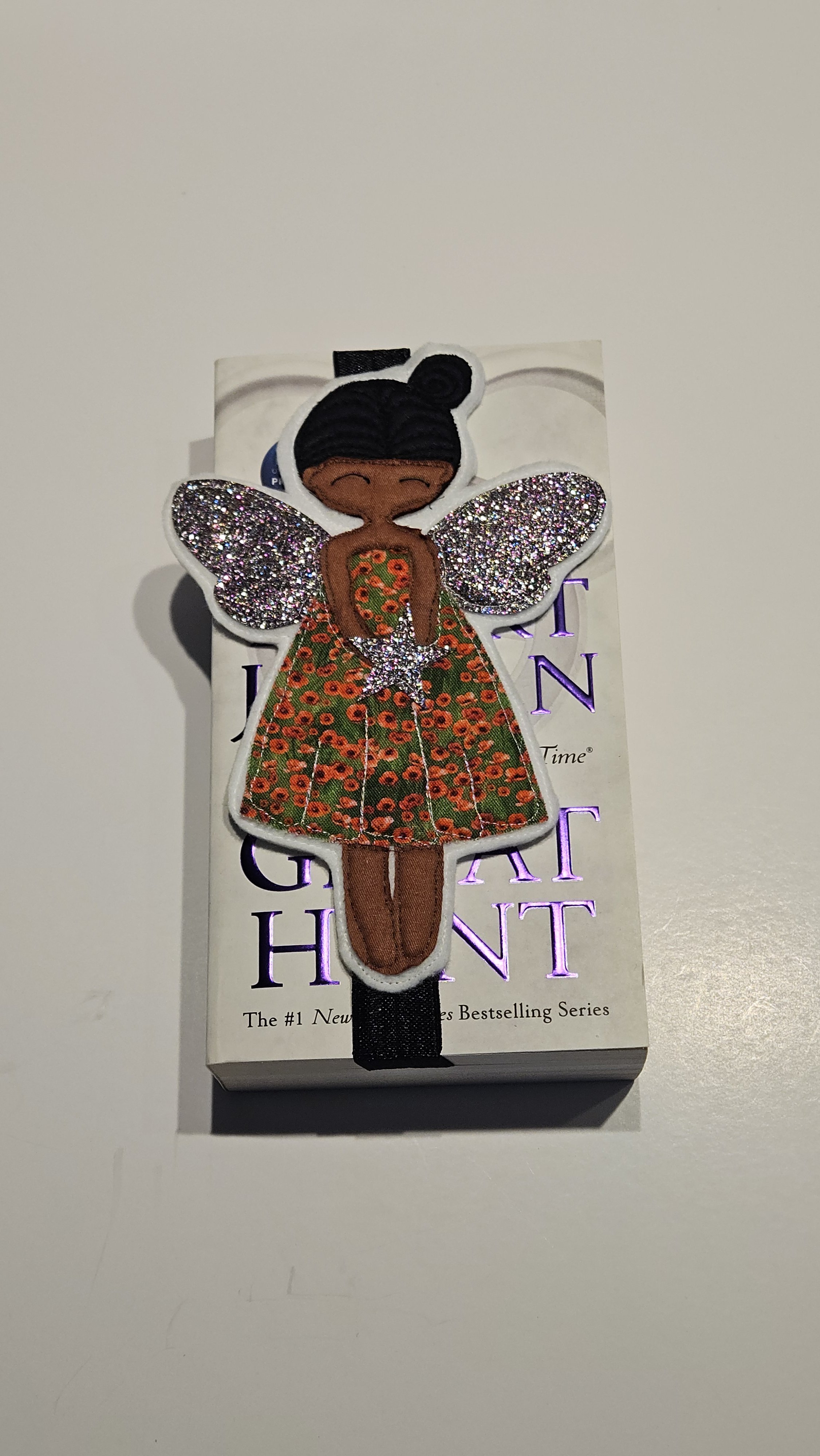 Glitter Fairy Book Band Fabric Bookmark Elastic Book Strap Fairycore Bookmark Fantasy Reader Gift Journal Book Accessory