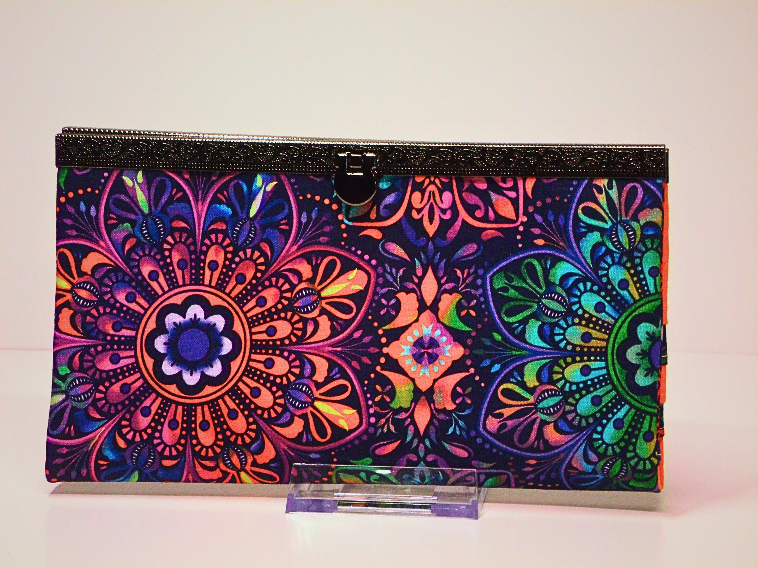 Fabric Wallet Handmade Zip Wallet Womens Wallet Card Organizer Checkbook Wallet Clutch Wallet Gift for Her