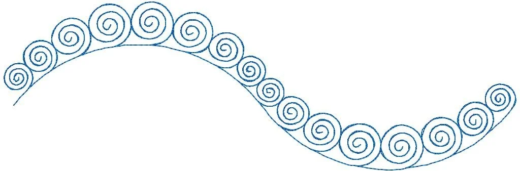 Undulating Wave with Curls
