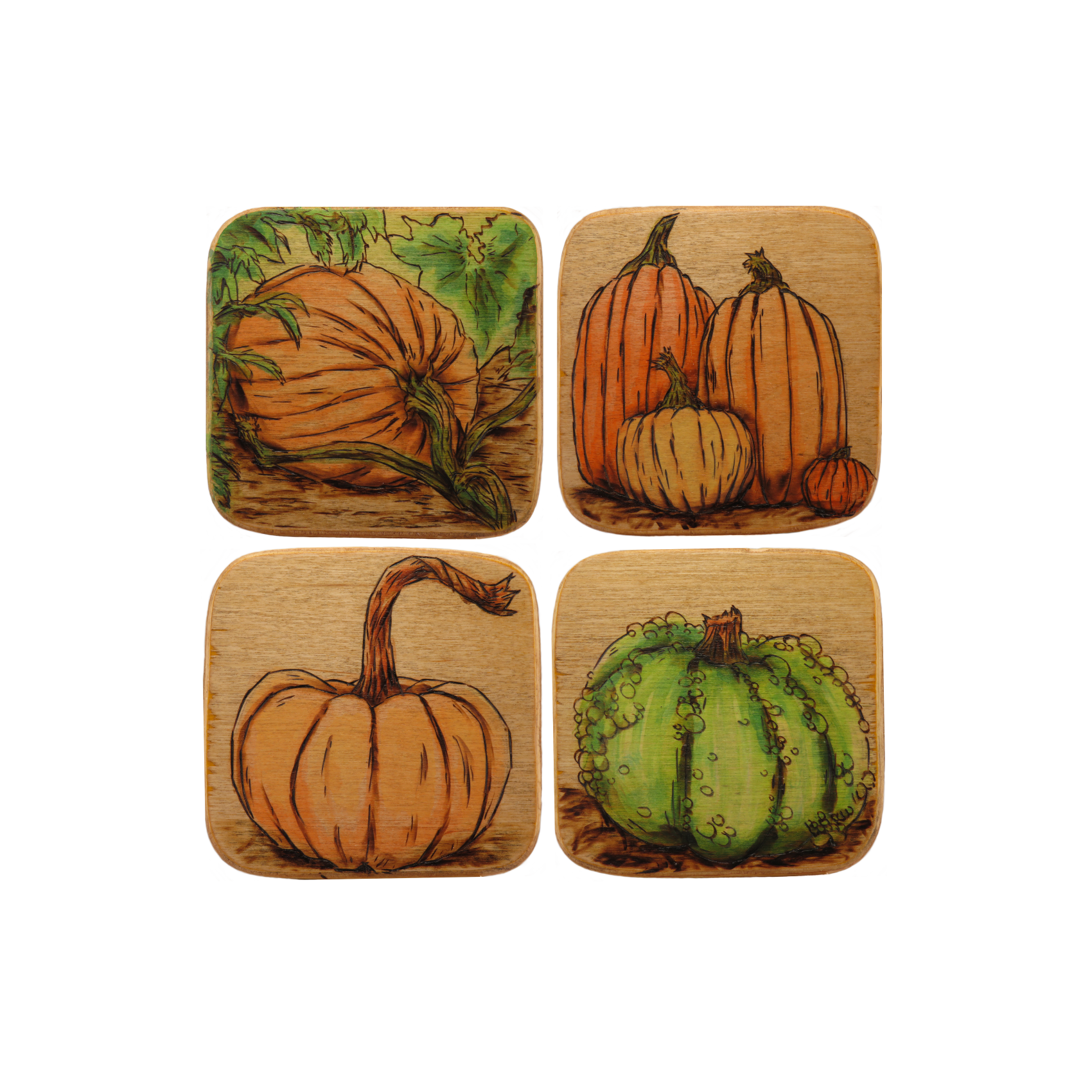 Pumpkins Coaster Set