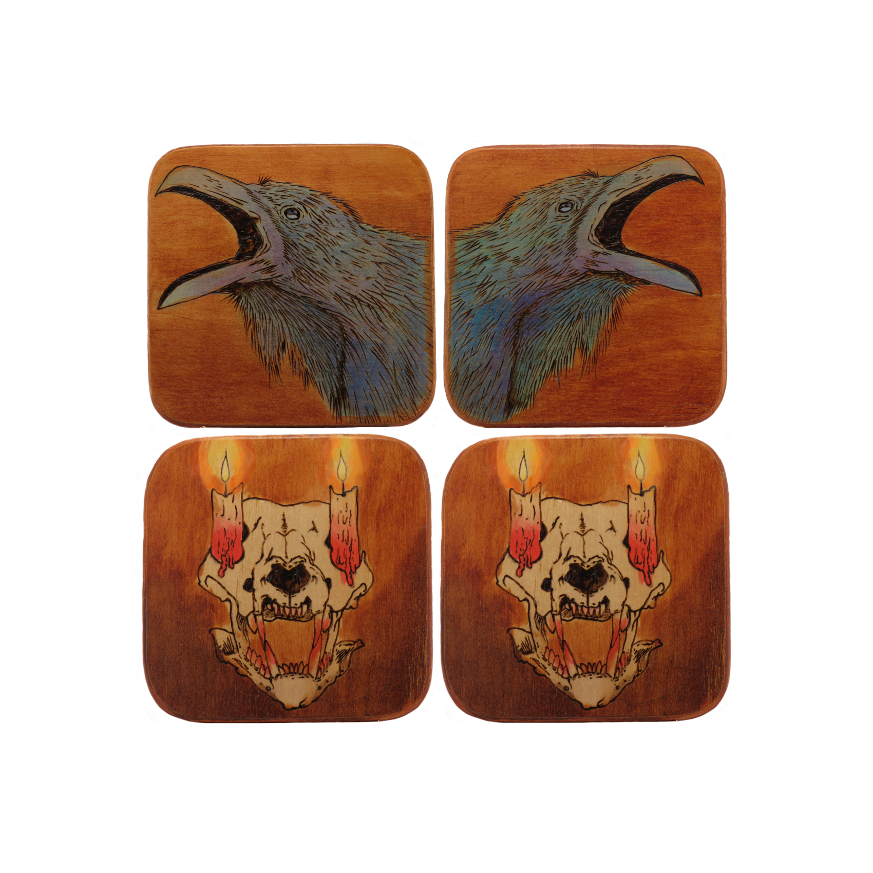 Skulls 'N Ravens Coaster Set