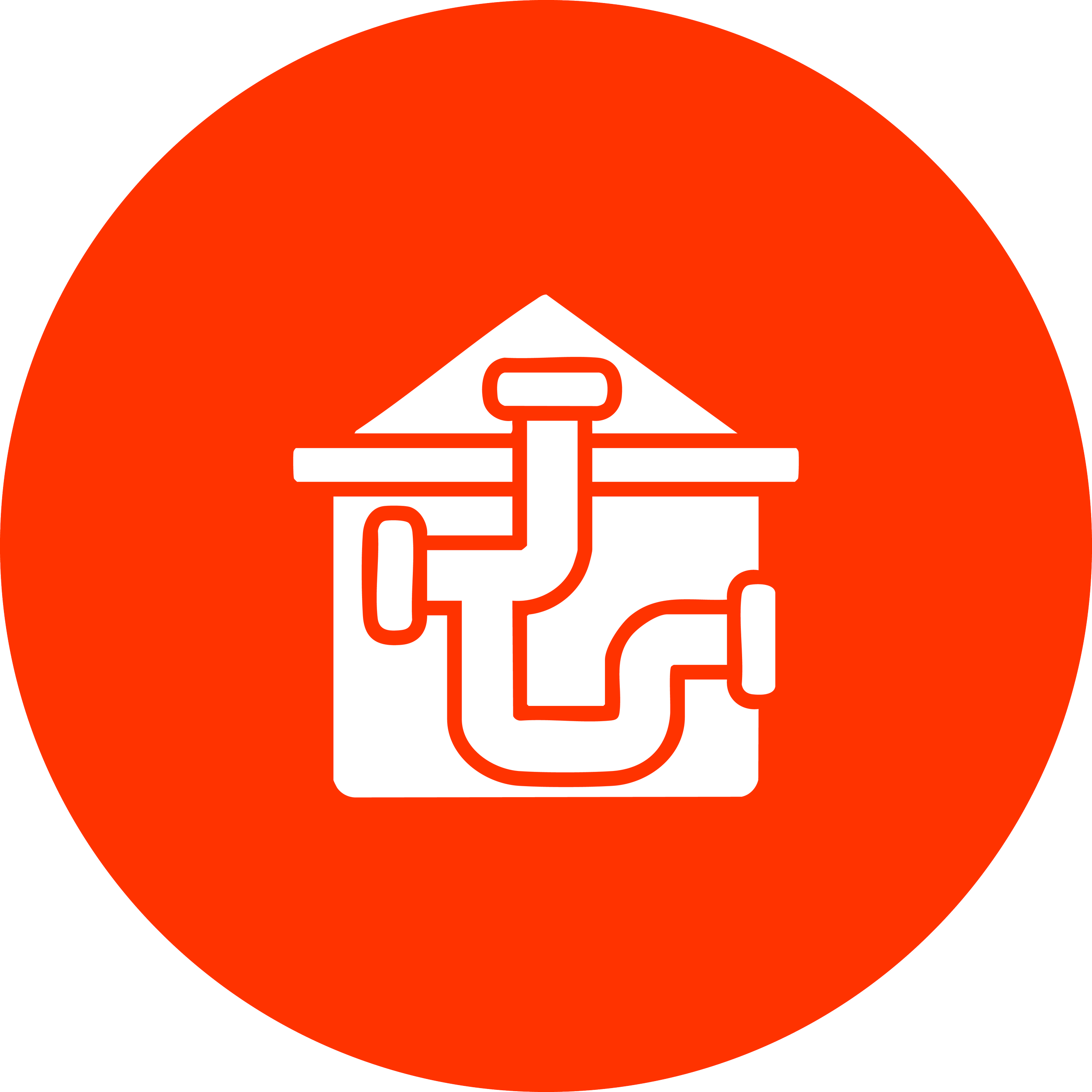 Plumbing drain pipe symbol with orange background and white piping icons.