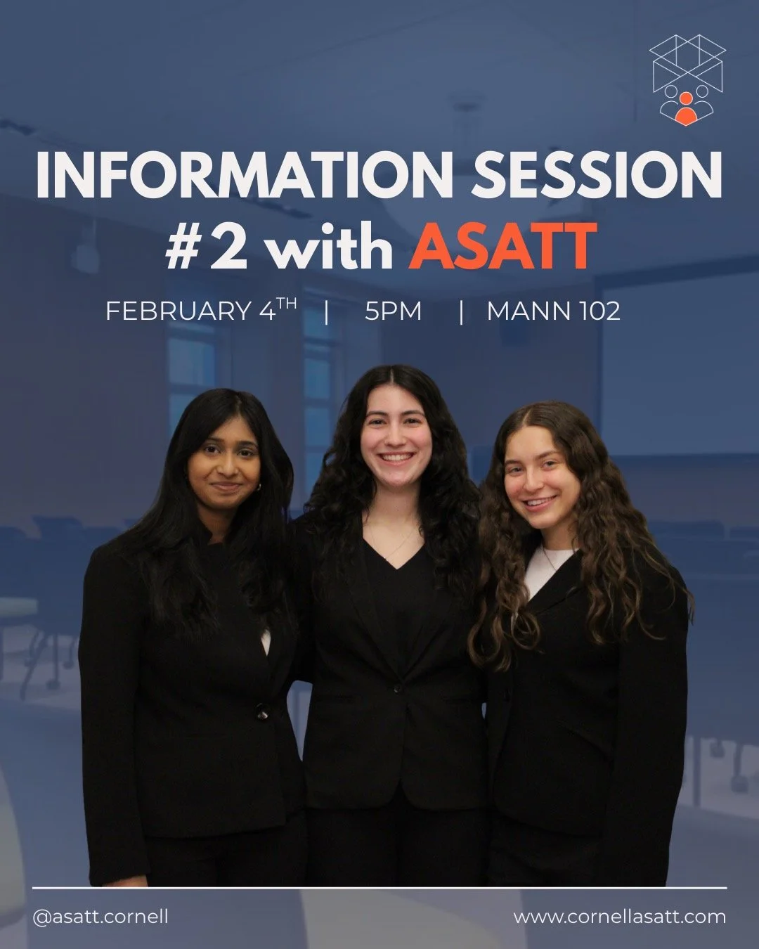 Our LAST recruitment event is TOMORROW! Information Session #2 will be at 5pm in Mann 102. We hope to see you there!