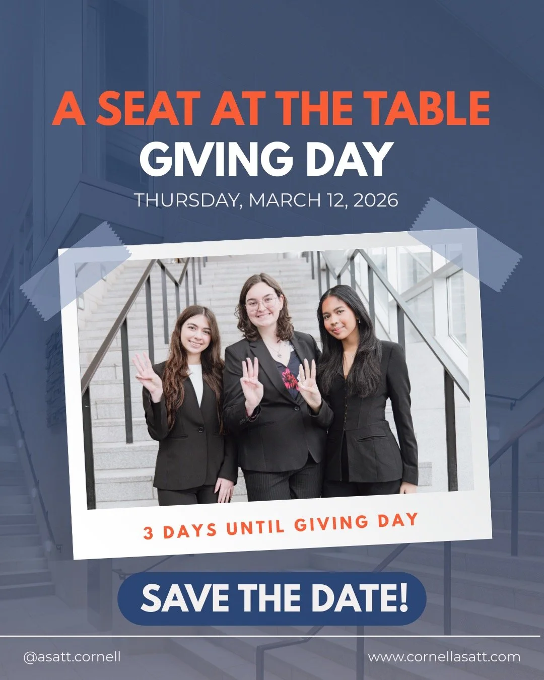 SAVE THE DATE: Giving Day is this Thursday, March 12!

Giving Day is one of the biggest ways we support our members and continue our mission of teaching business ethics.

When students join, we promise that membership will always be free. From profes