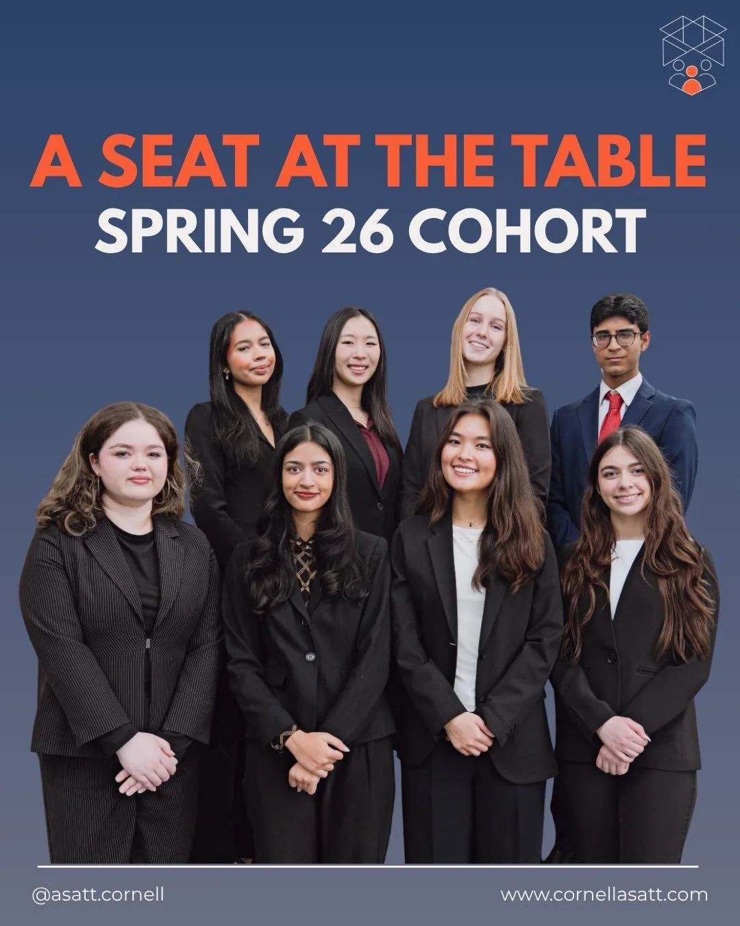 INTRODUCING OUR SPRING &rsquo;26 COHORT
We are so excited to welcome our newest members and can already tell they are going to make a huge impact. We cannot wait to see all they accomplish. Congrats to our newest cohort!!