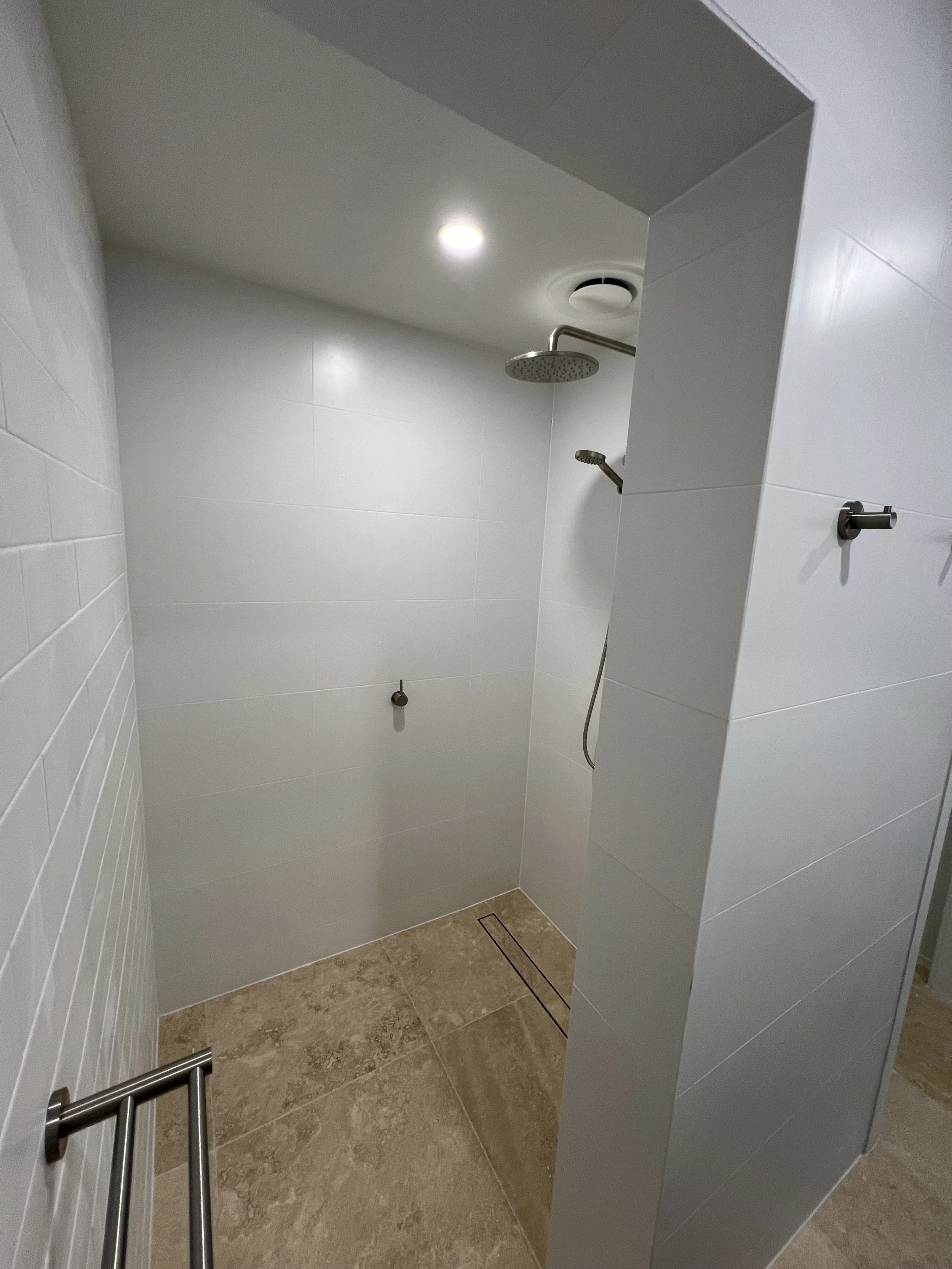 Newly renovated bathroom with shower by experienced builder in south west of Western australia