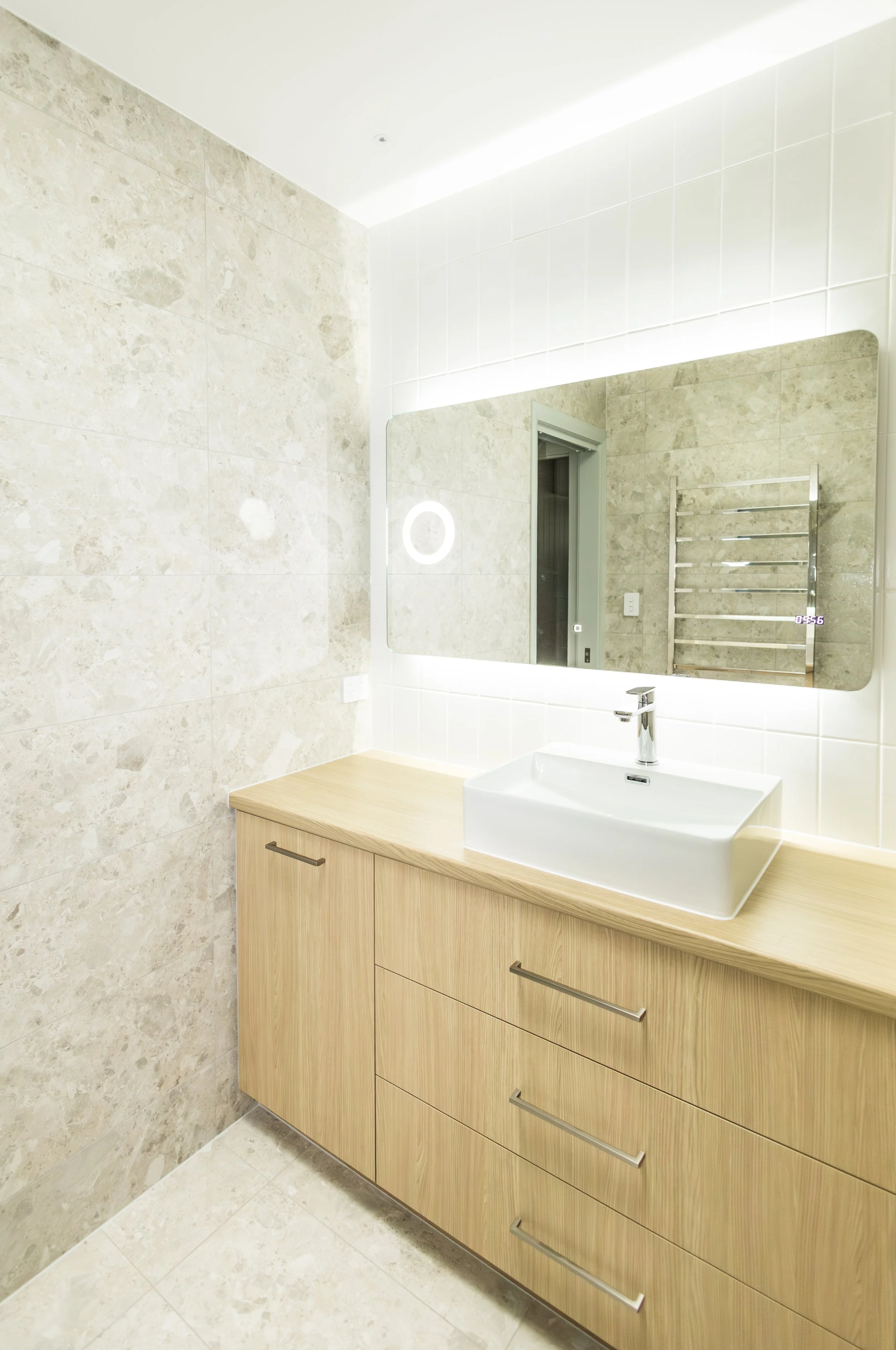Modern bathroom renovation by custom home builders naturaliste building co in western australia